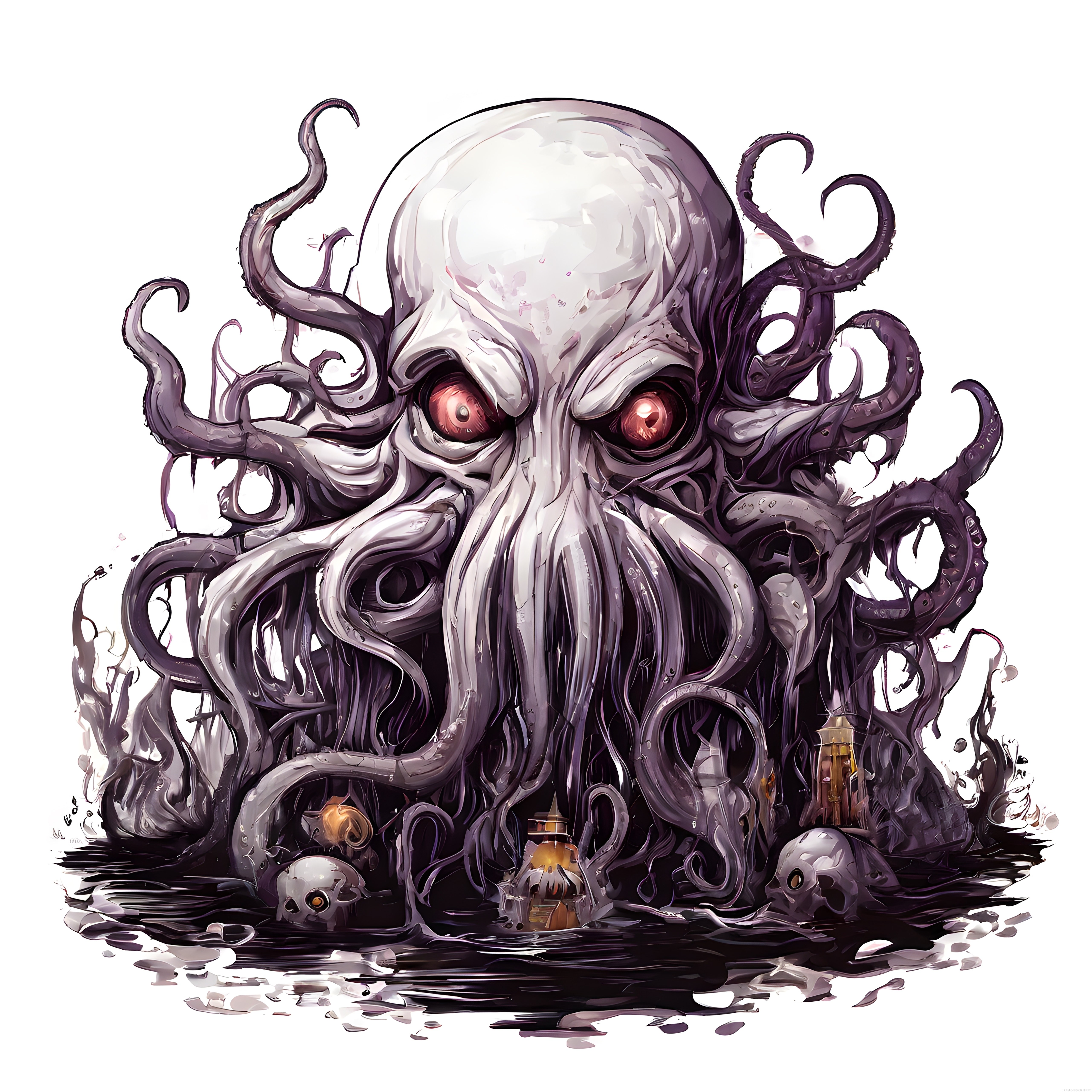 Karanlık Suların Efsanevi Canavarı: Lovecraft Tarzı Dev Ahtapot Varlığı