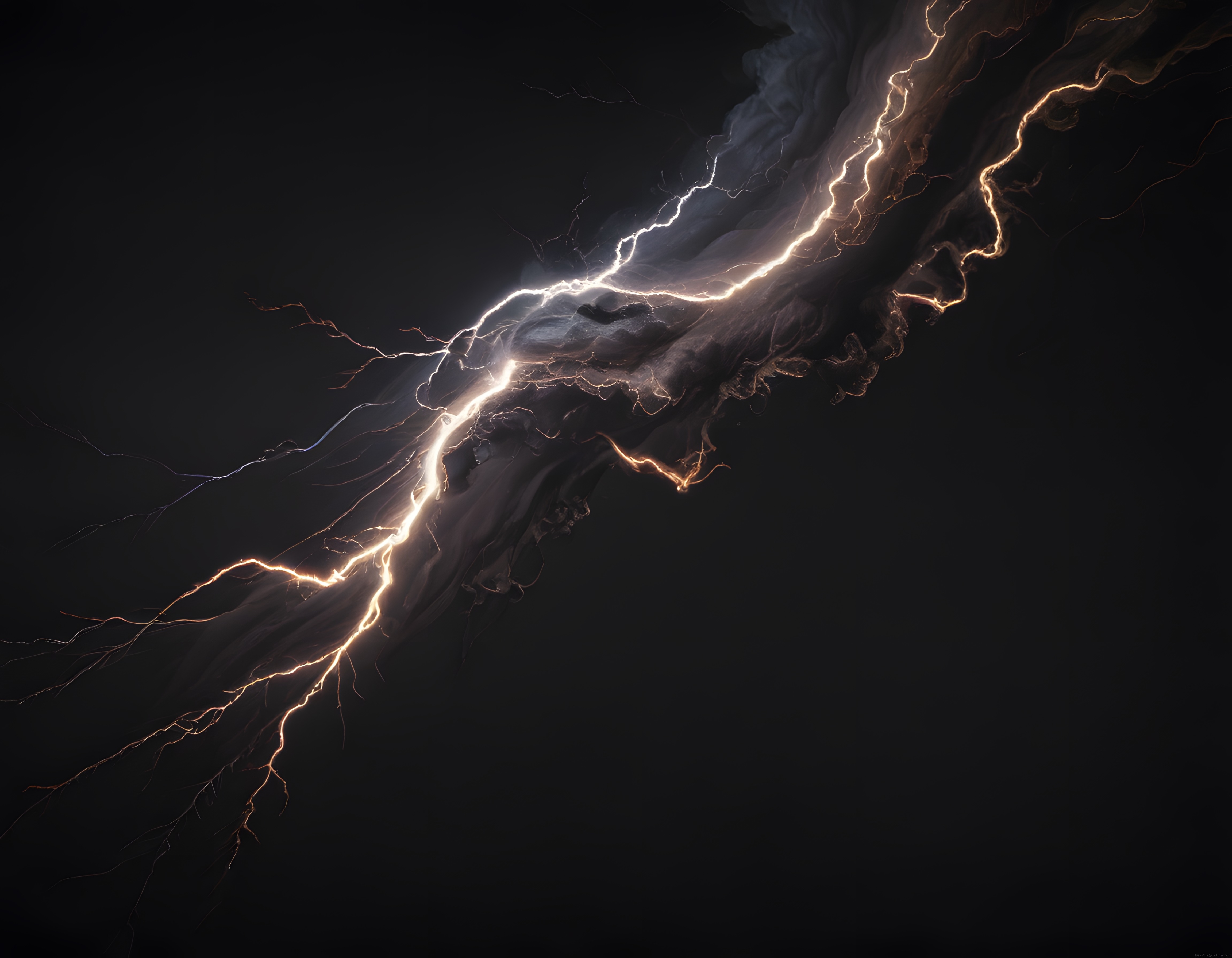 Karanlık Uzay Boşluğunda Nebula İçinde Parlayan Güçlü Elektrik Enerjisi