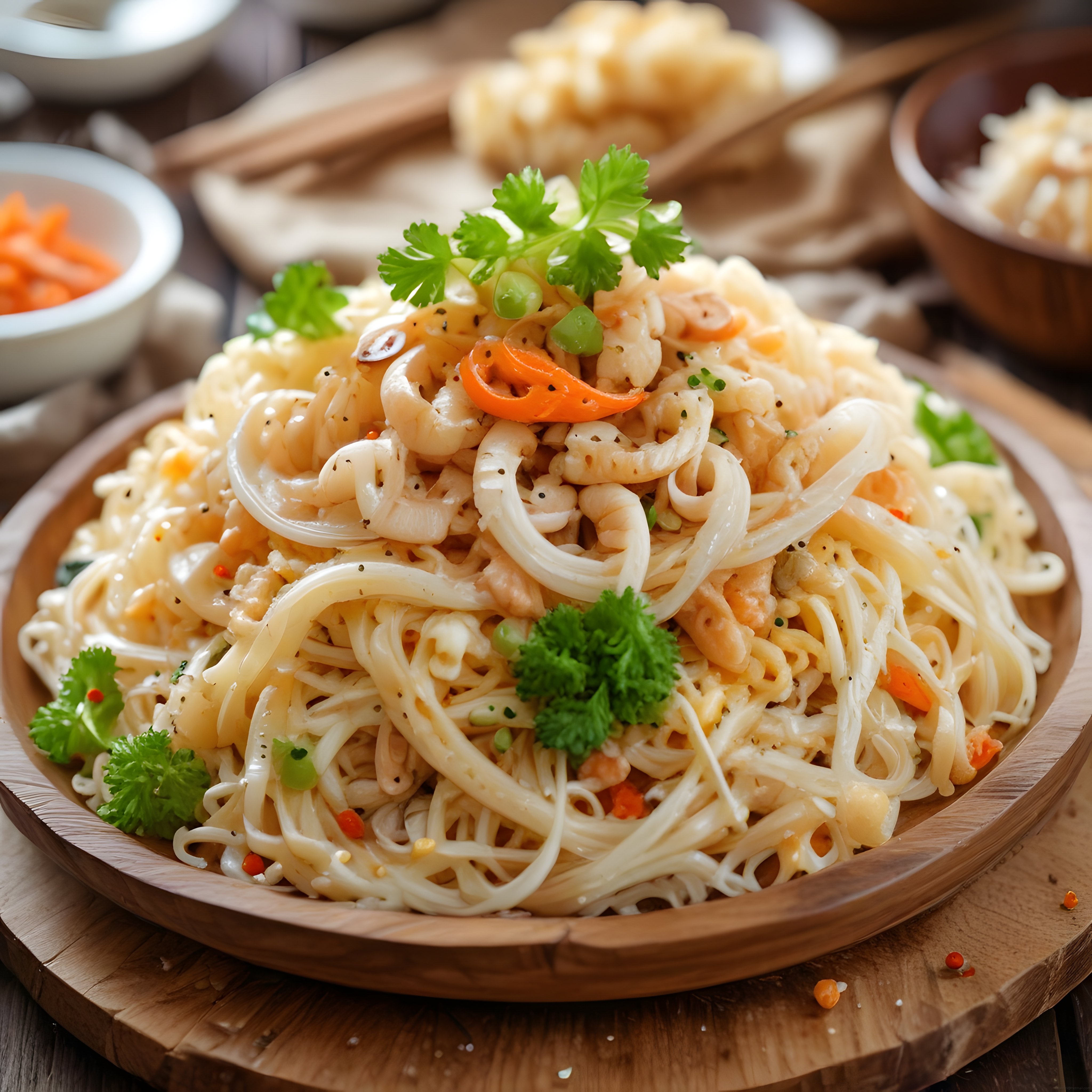 Karidesli Kişnişli Noodle: Sıcak ve Baharatlı Asya Mutfağı Lezzeti