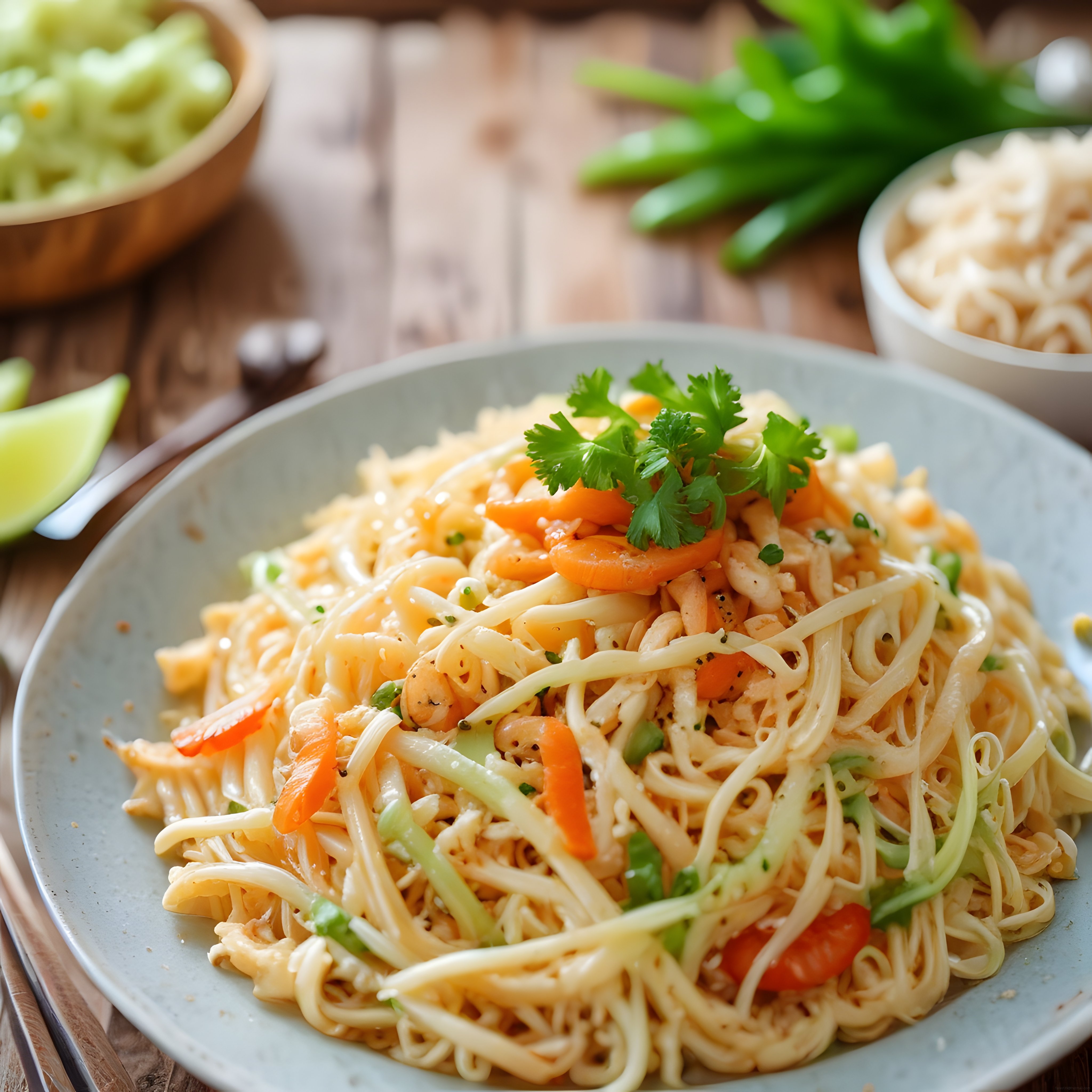 Karidesli Noodle Salatası: Taze Sebzelerle Ev Yapımı Asya Usulü Lezzet