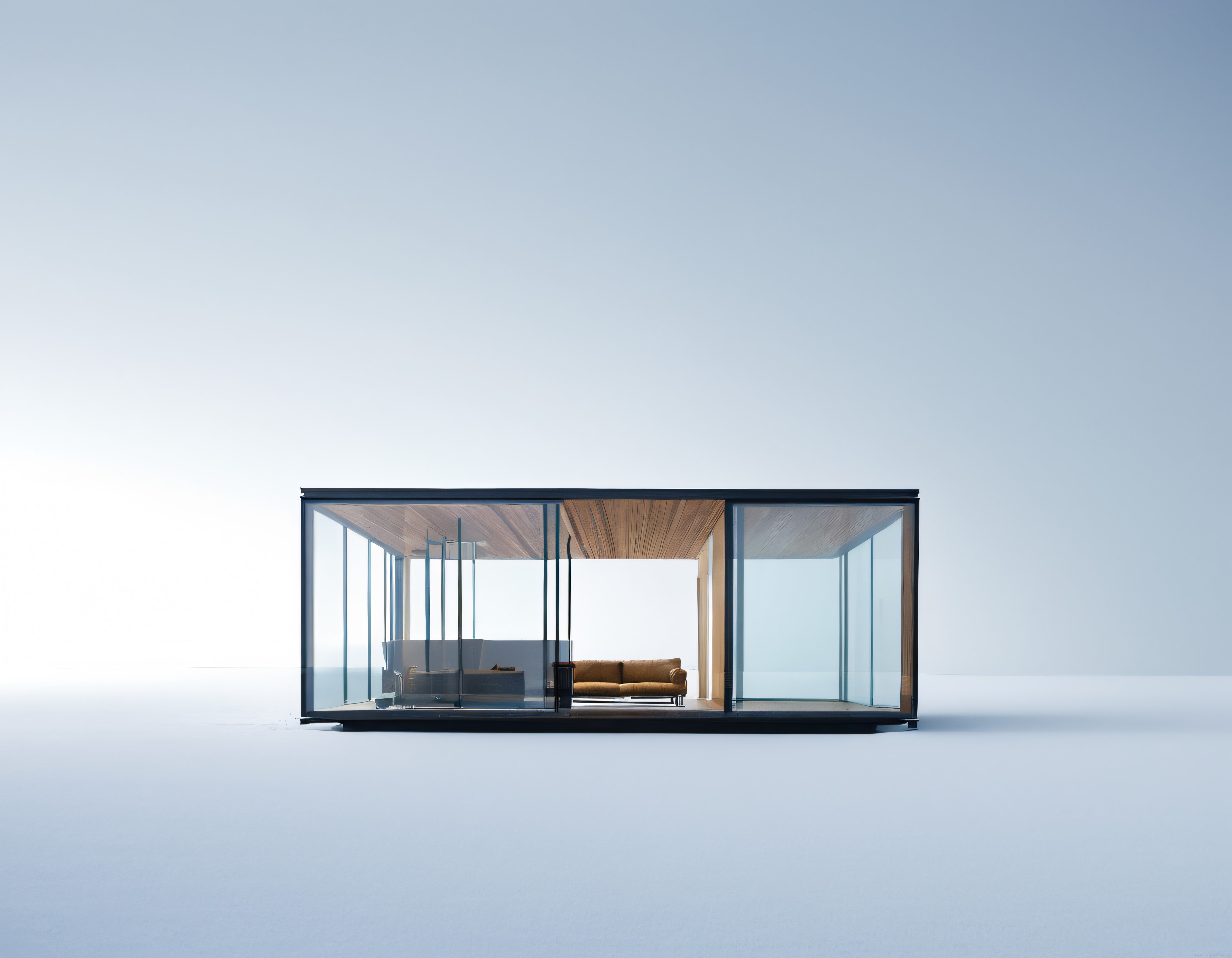 Karların İçinde Şeffaf Camdan Bir Sığınak: Modern Minimal Mimari