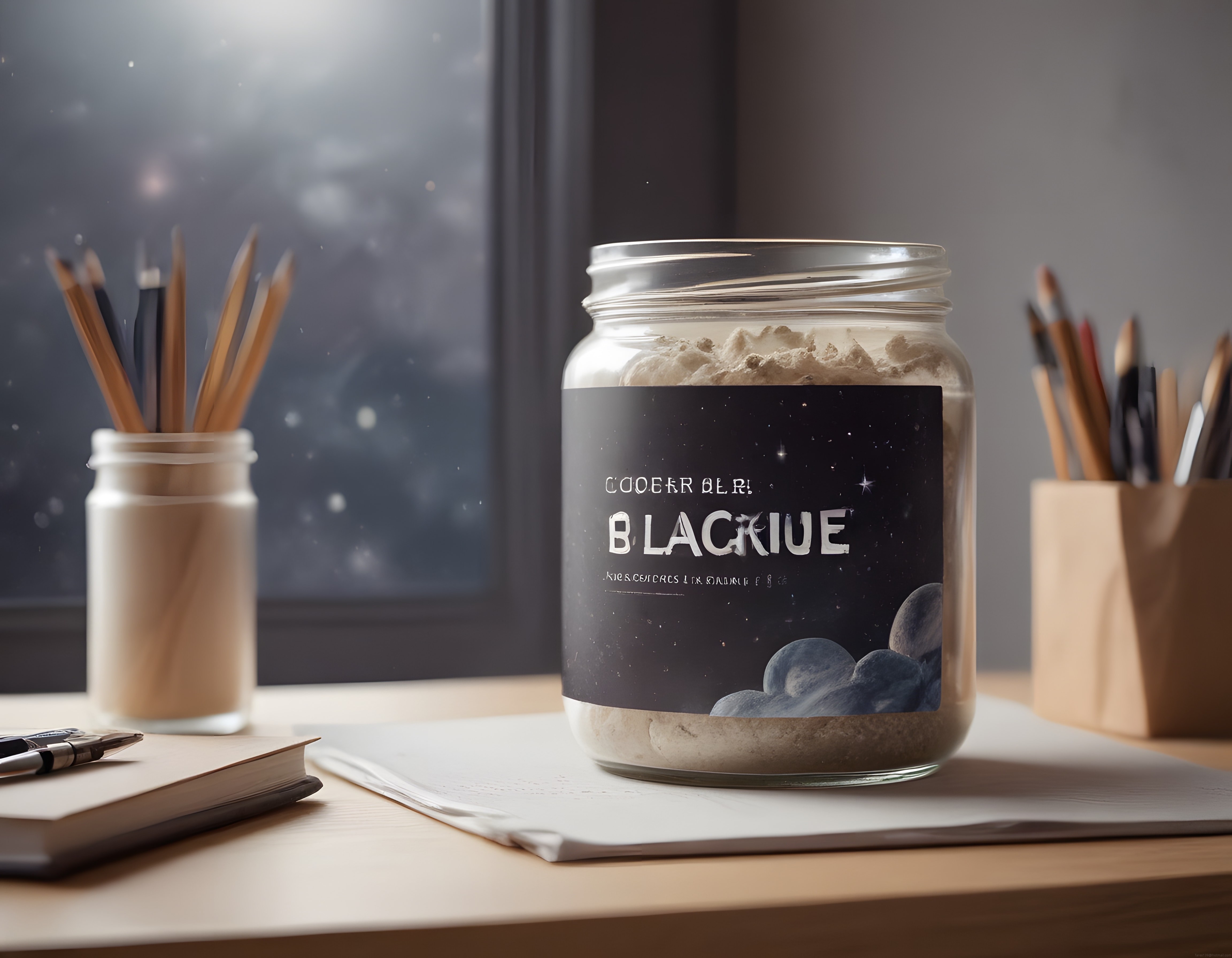 Karlı Günde Uzay Temalı Blackue Kavanoz Tasarımı ve Yaratıcı Sanat Masası