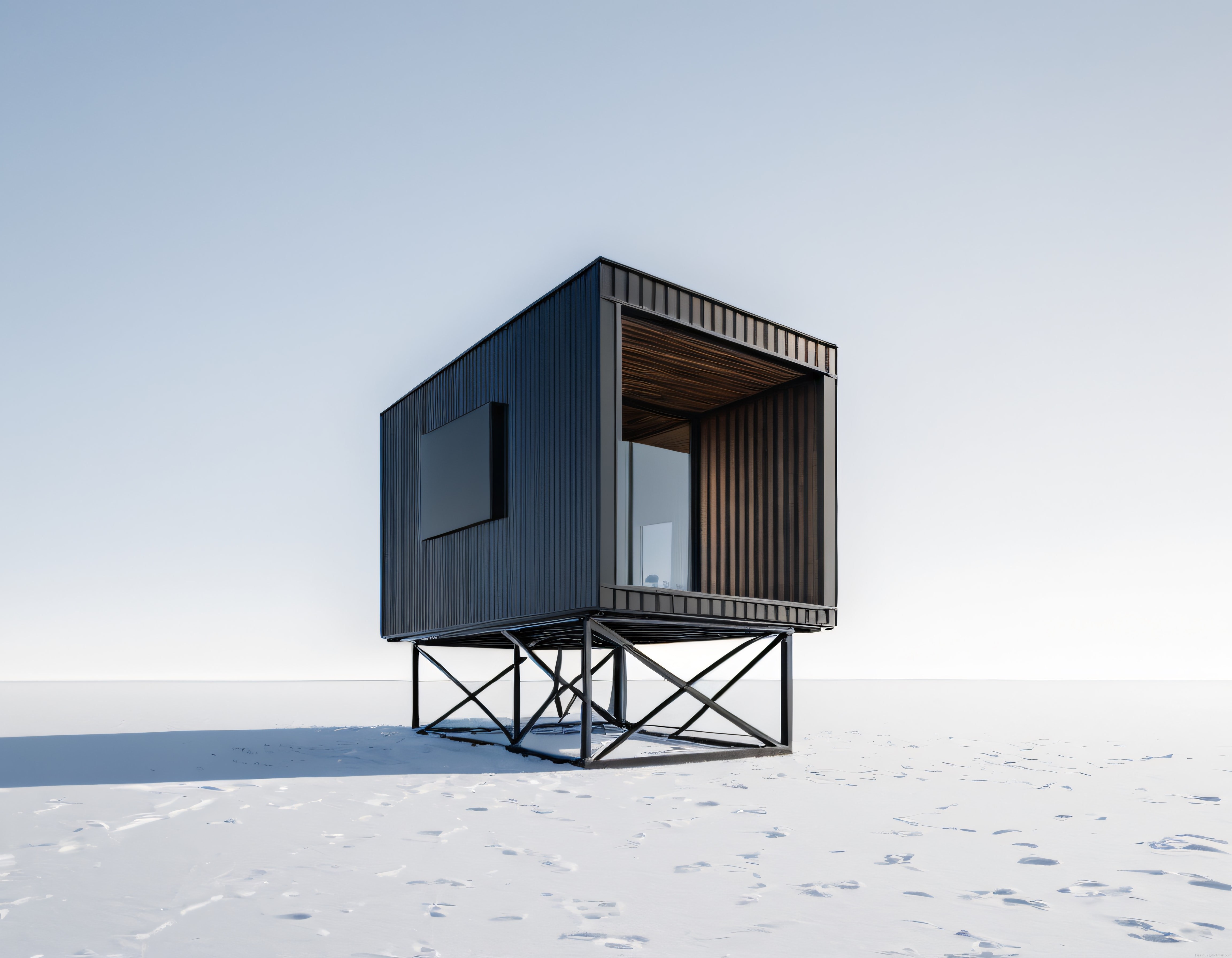 Karlı İzolasyonda Yükselen Modern Sürdürülebilir Tiny House Mimarisi