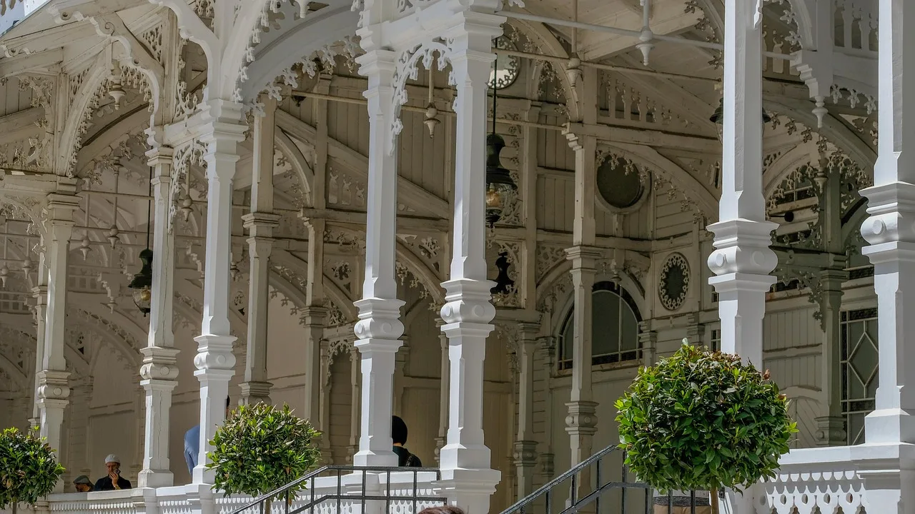 Karlsbad tarihi merkez ahşap mimarisi - spa şehri