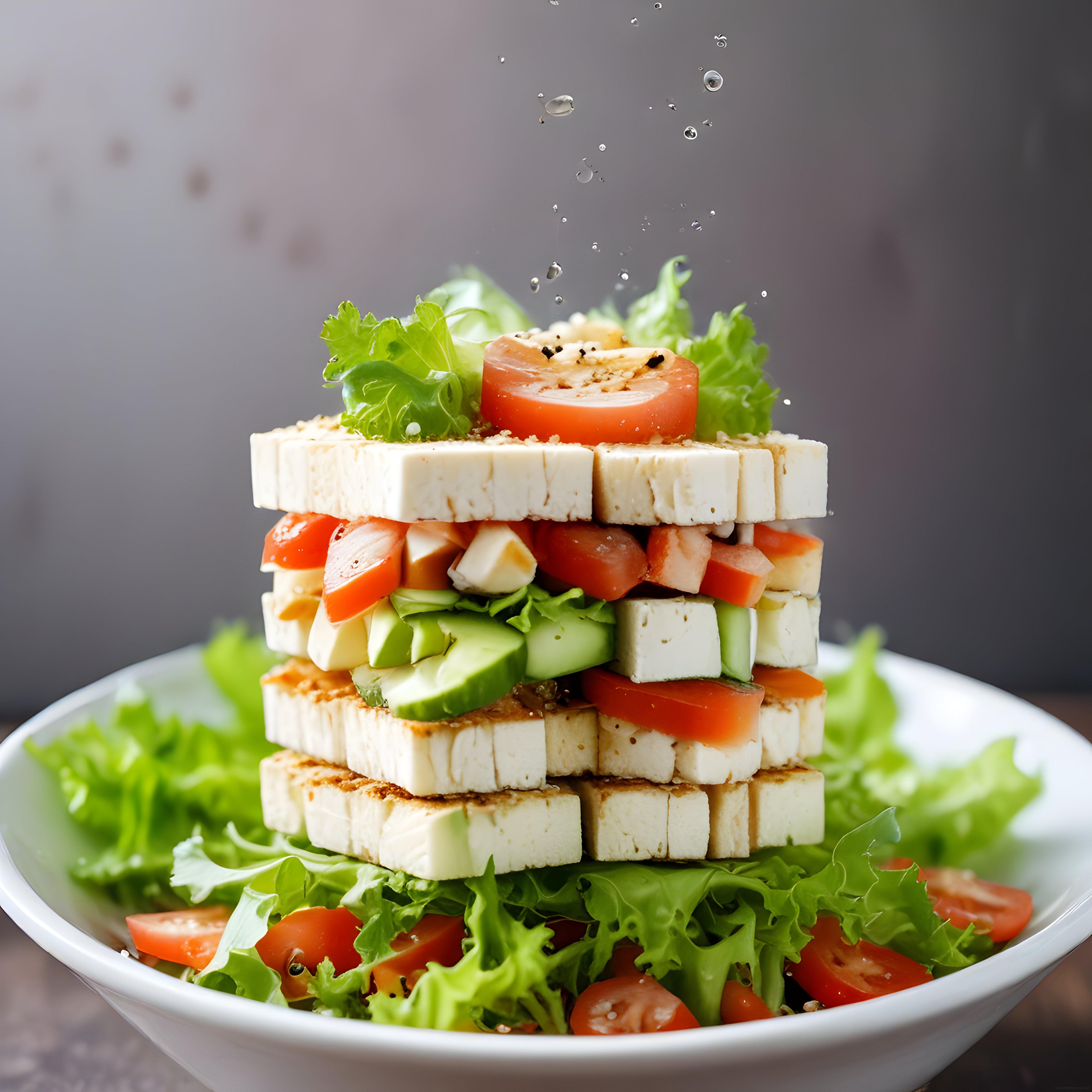 Katlı peynir ve taze sebze salatası: sağlıklı beslenme için vitamin dolu sunum