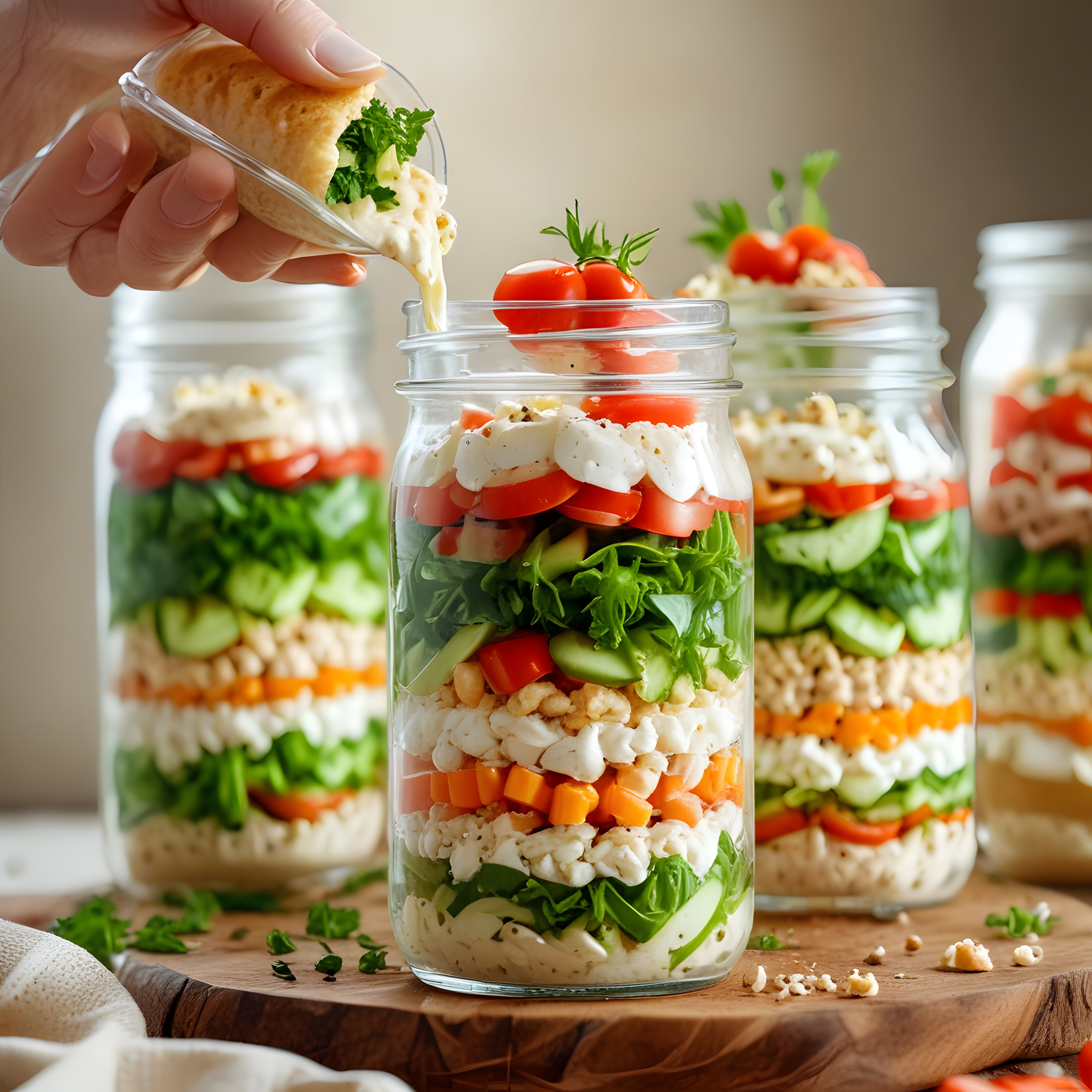 Katmanlı Kavanoz Salata Tarifi: Sağlıklı ve Renkli Yemek Hazırlığı