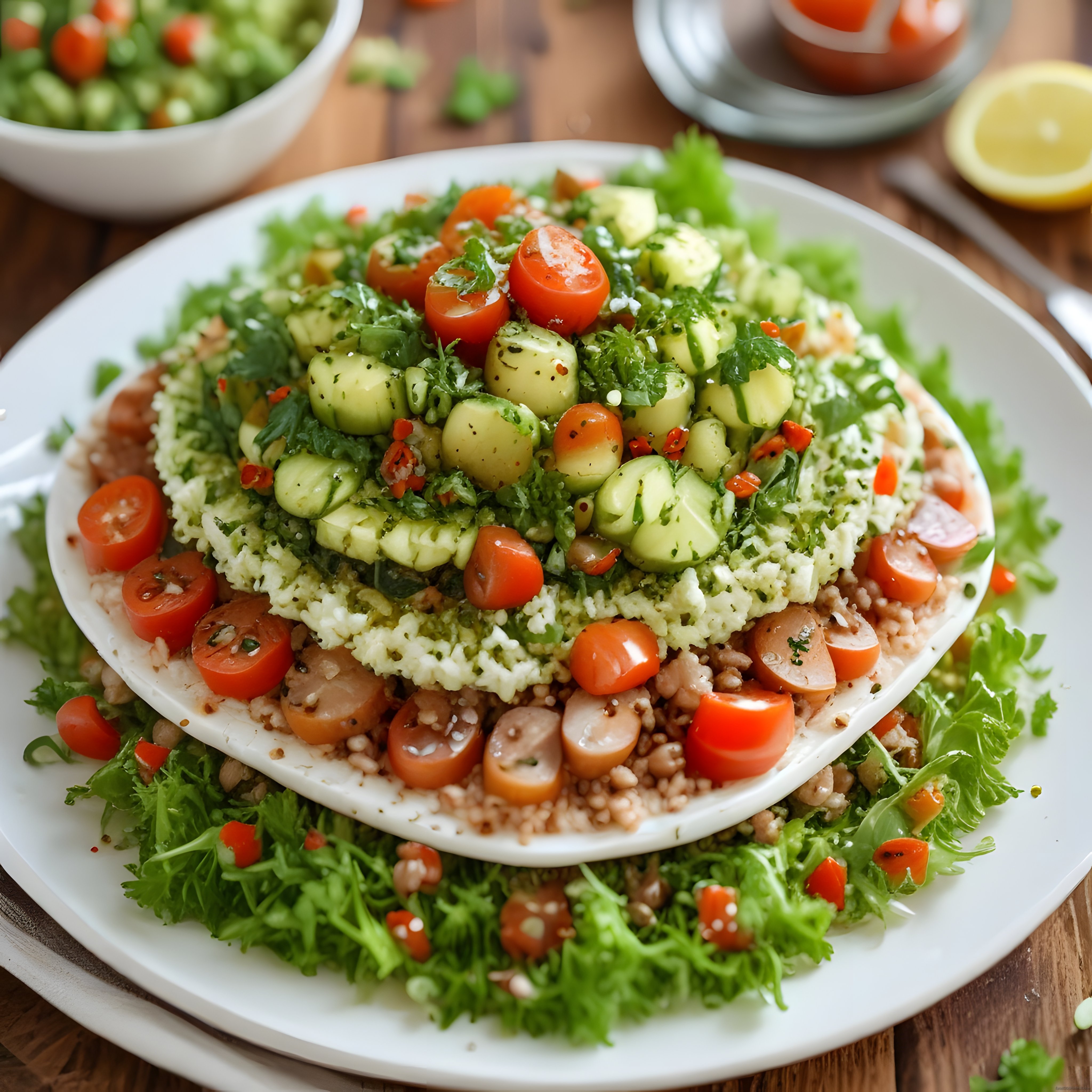 Katmanlı Kuskus ve Sebze Salatası: Besleyici Öğün Kasesi Tarifi