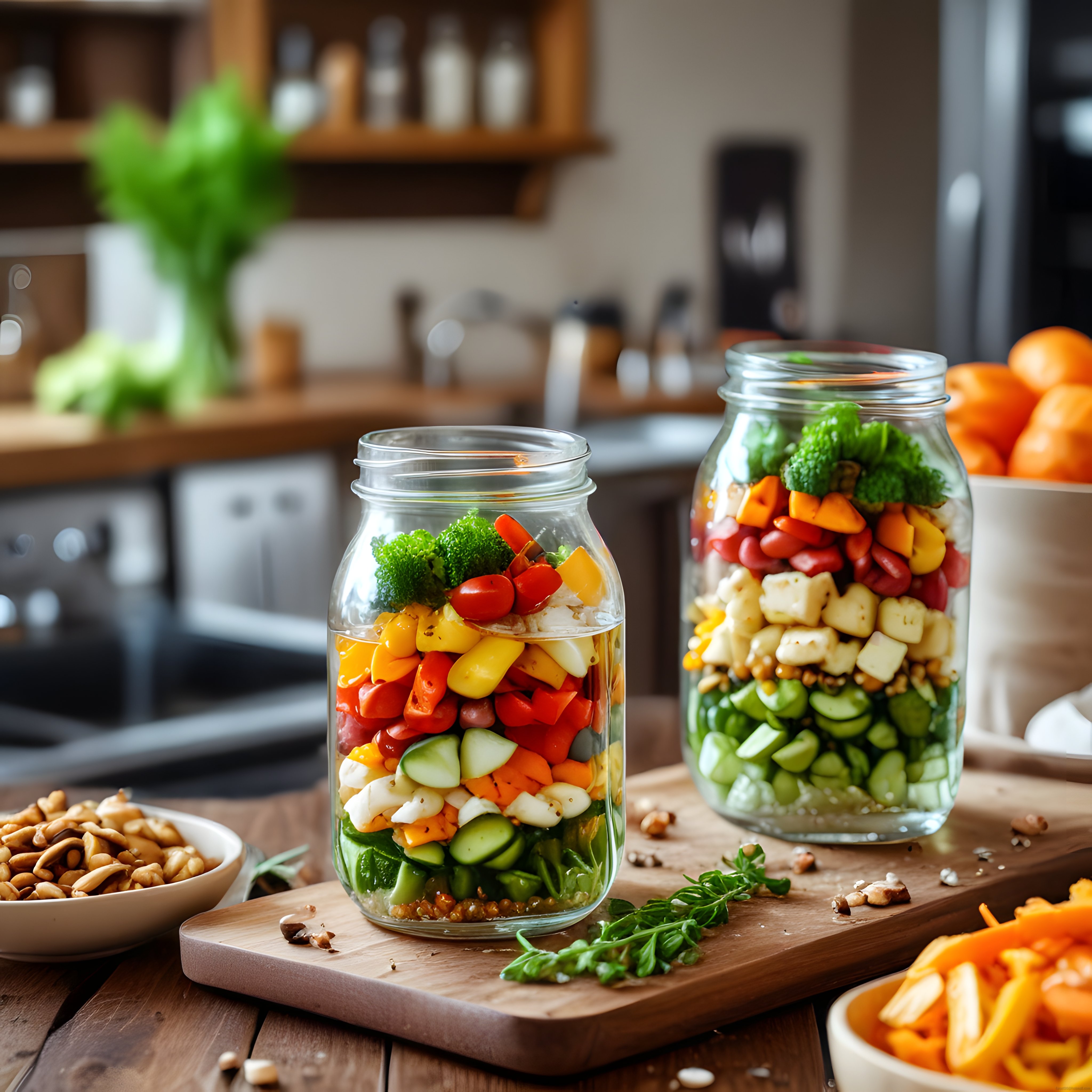 Kavanozda Katmanlı Renkli Salata Tarifi: Sağlıklı ve Pratik Meal Prep