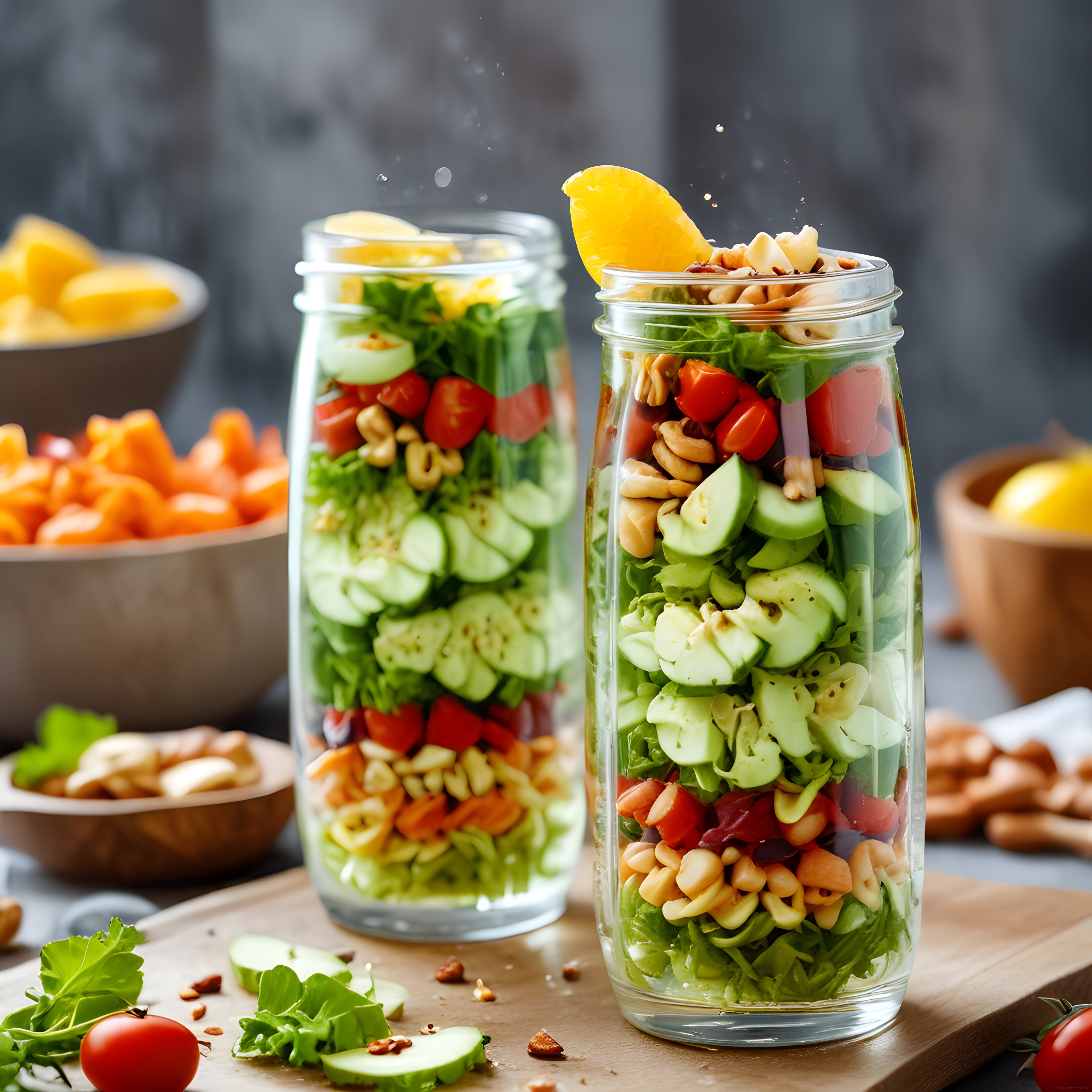 Kavanozda Katmanlı Salata: Pratik ve Sağlıklı Yemek Hazırlığı İçin Renkli Tarif