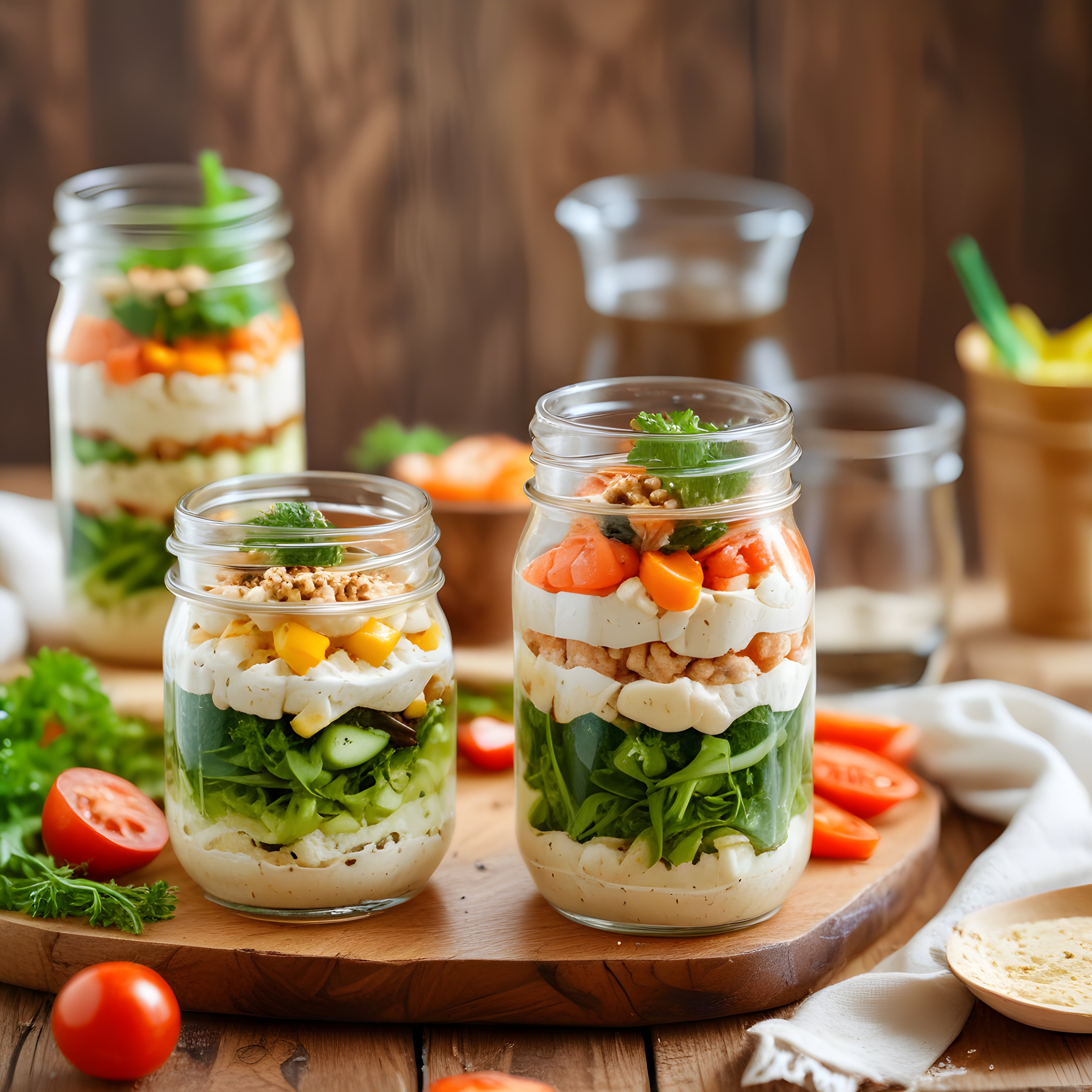 Kavanozda Katmanlı Salata: Sağlıklı Beslenme İçin Pratik Tarif