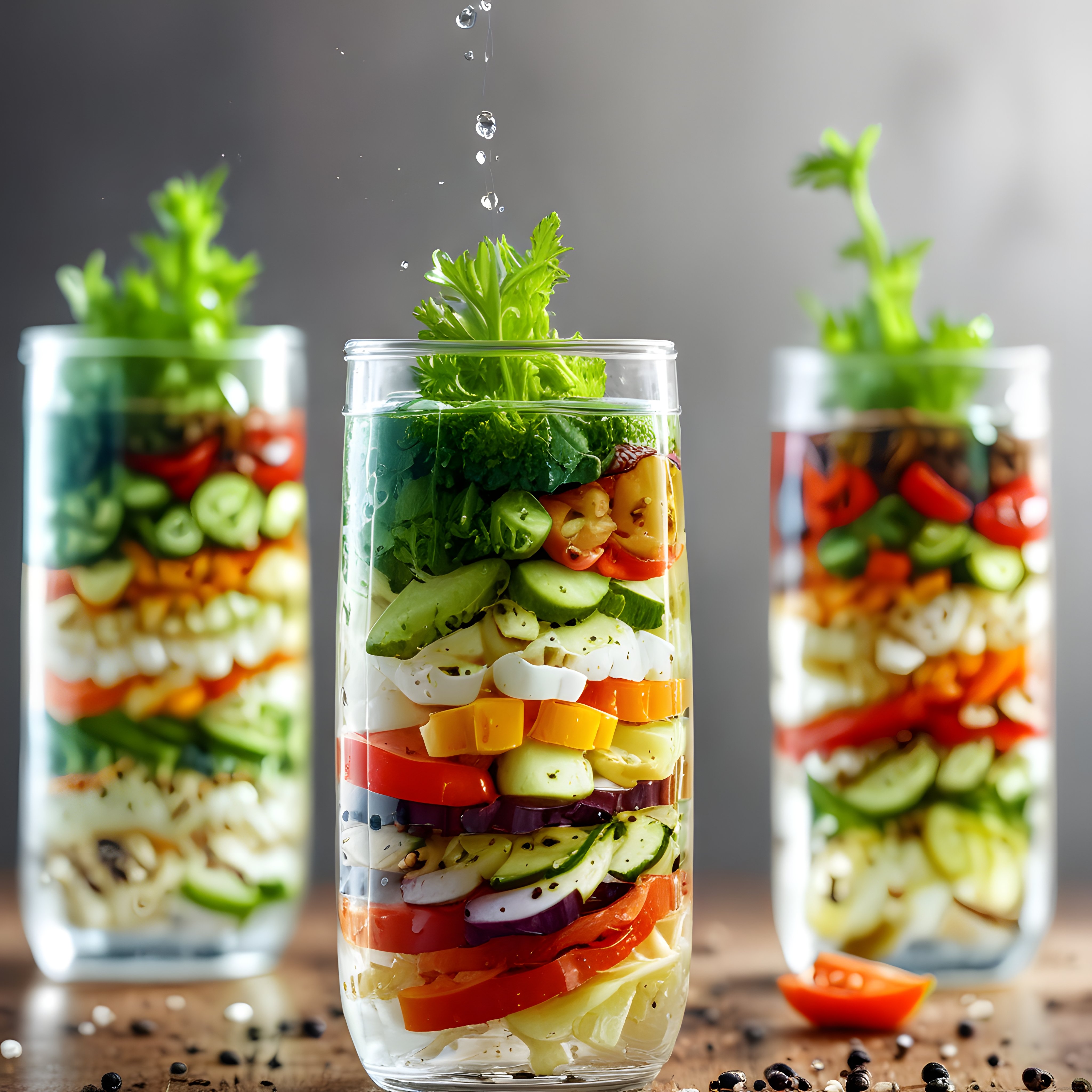 Kavanozda Renkli Katmanlı Salata: Sağlıklı Beslenme ve Pratik Öğün Hazırlığı