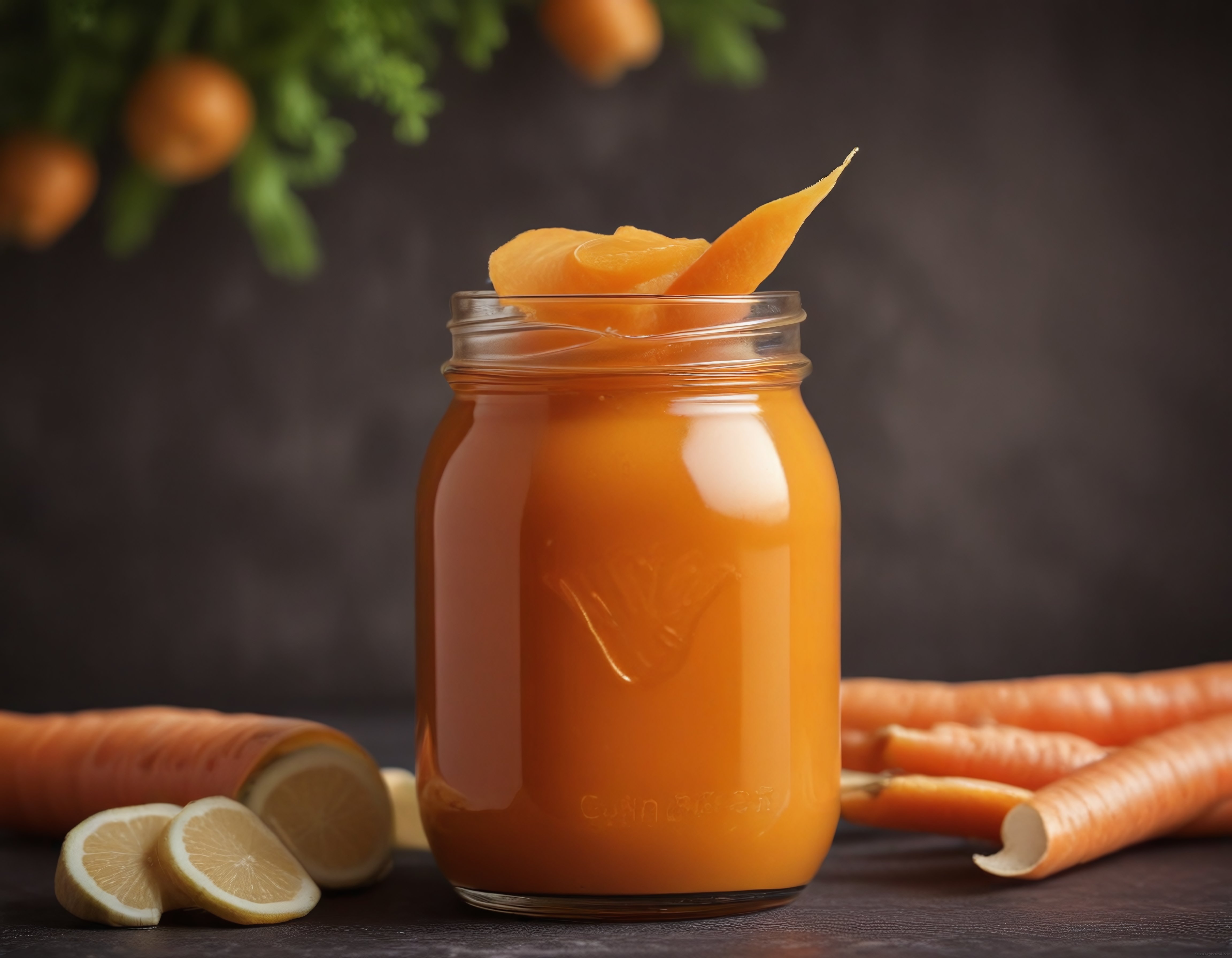 Kavanozda Taze Havuç Suyu ve Limon ile Doğal Detoks İçeceği
