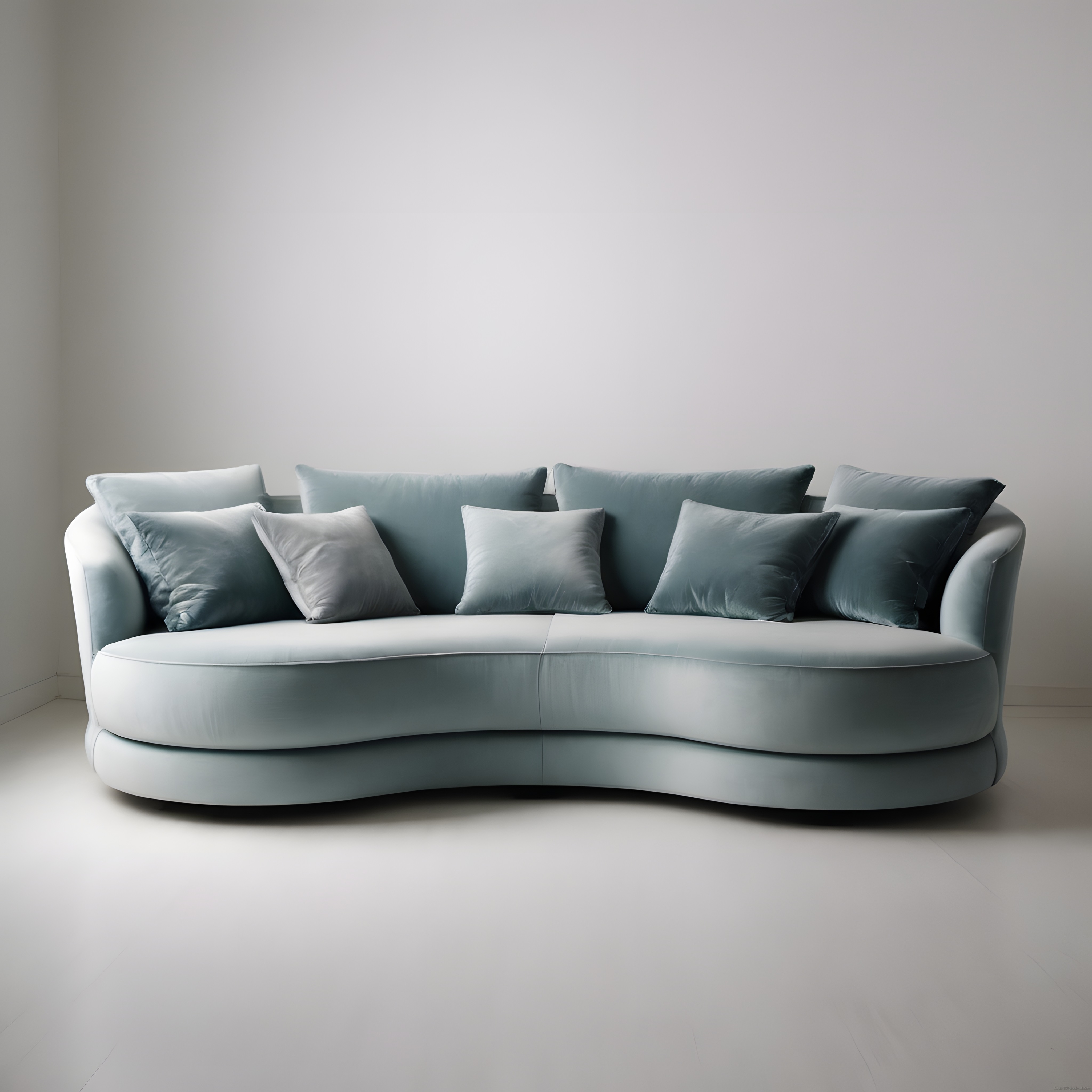 Kavisli Mint Yeşili Modern Kanepe ile Ferah ve Huzurlu Salon Dekorasyonu