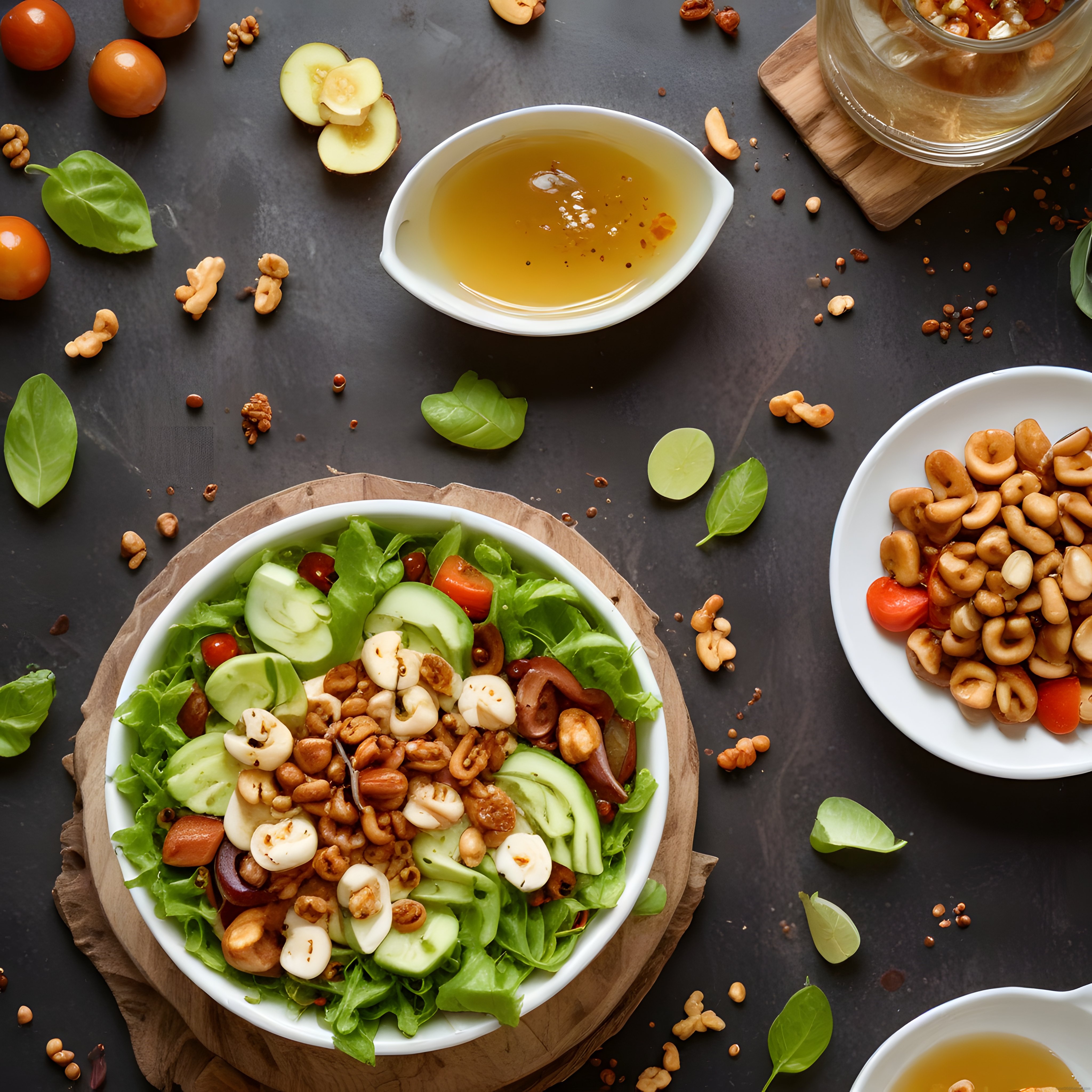 Kavrulmuş Kaju ve Mozzarellalı Ferah Salata: Sağlıklı Beslenme İçin Nefis Tarif