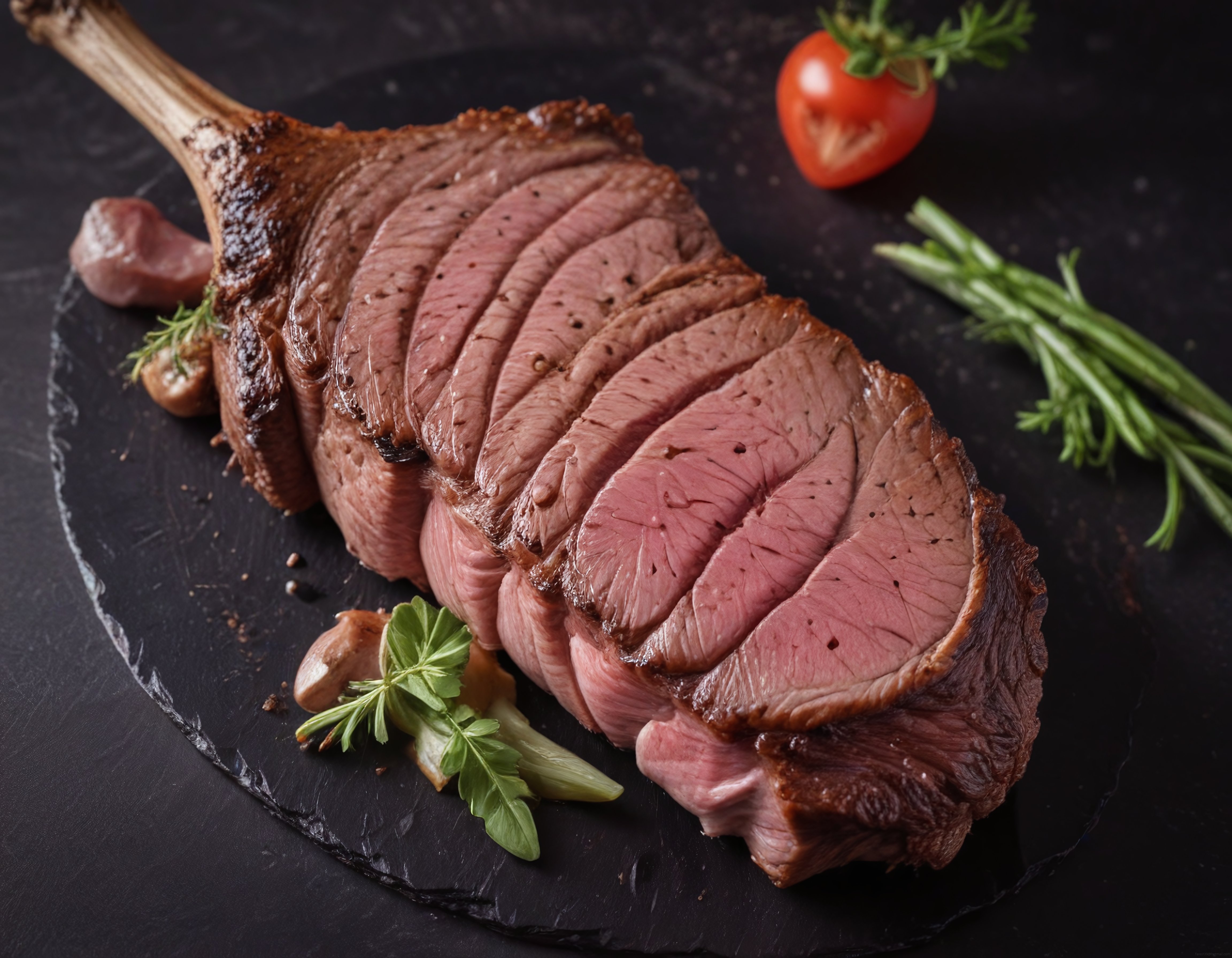 Kemikli Tomahawk Steak: Dışı Çıtır, İçi Yumuşak Orta Pişmiş Biftek Görseli