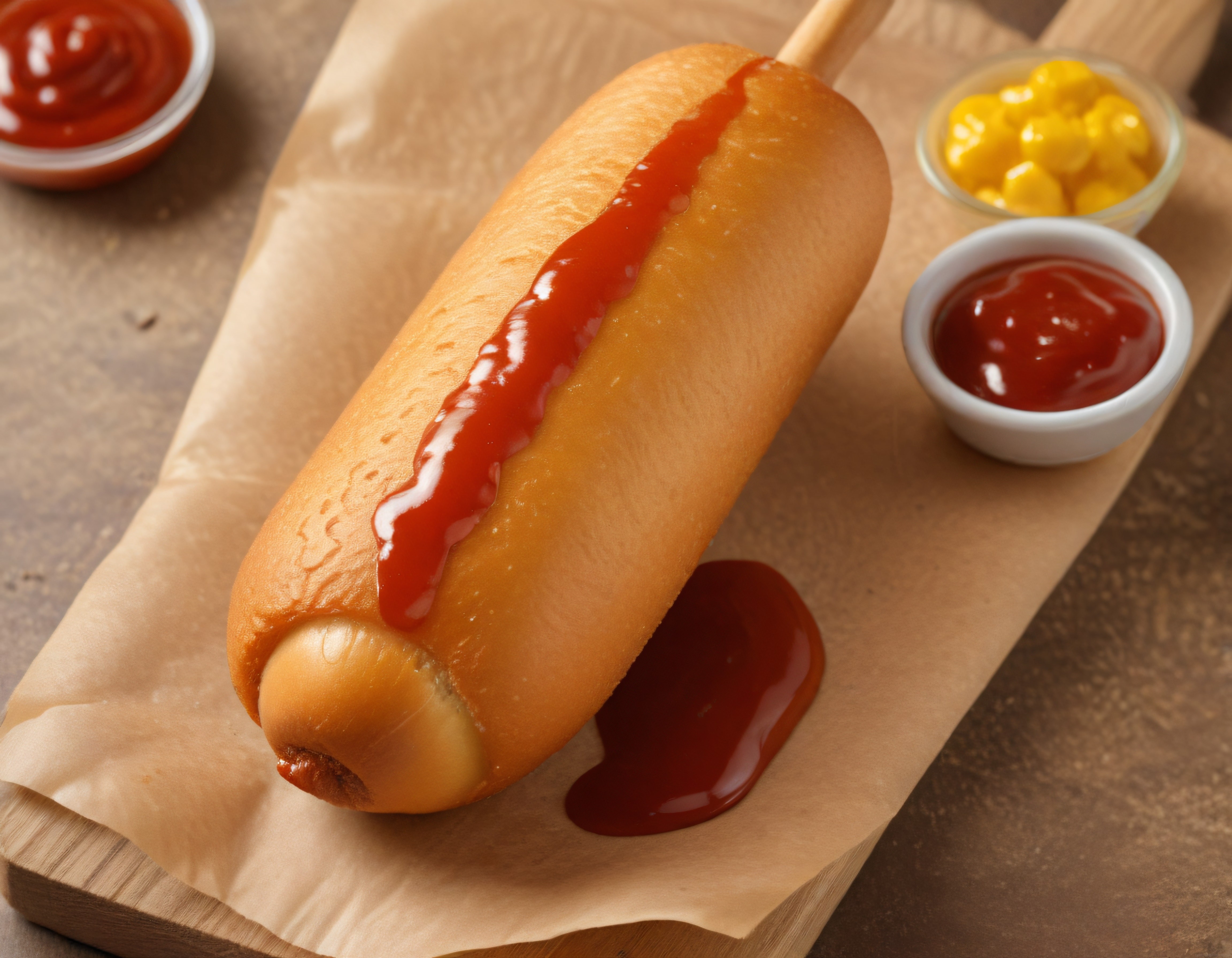Ketçap Soslu Altın Sarısı Corn Dog: Sokak Lezzetinin En Lezzetli Hali