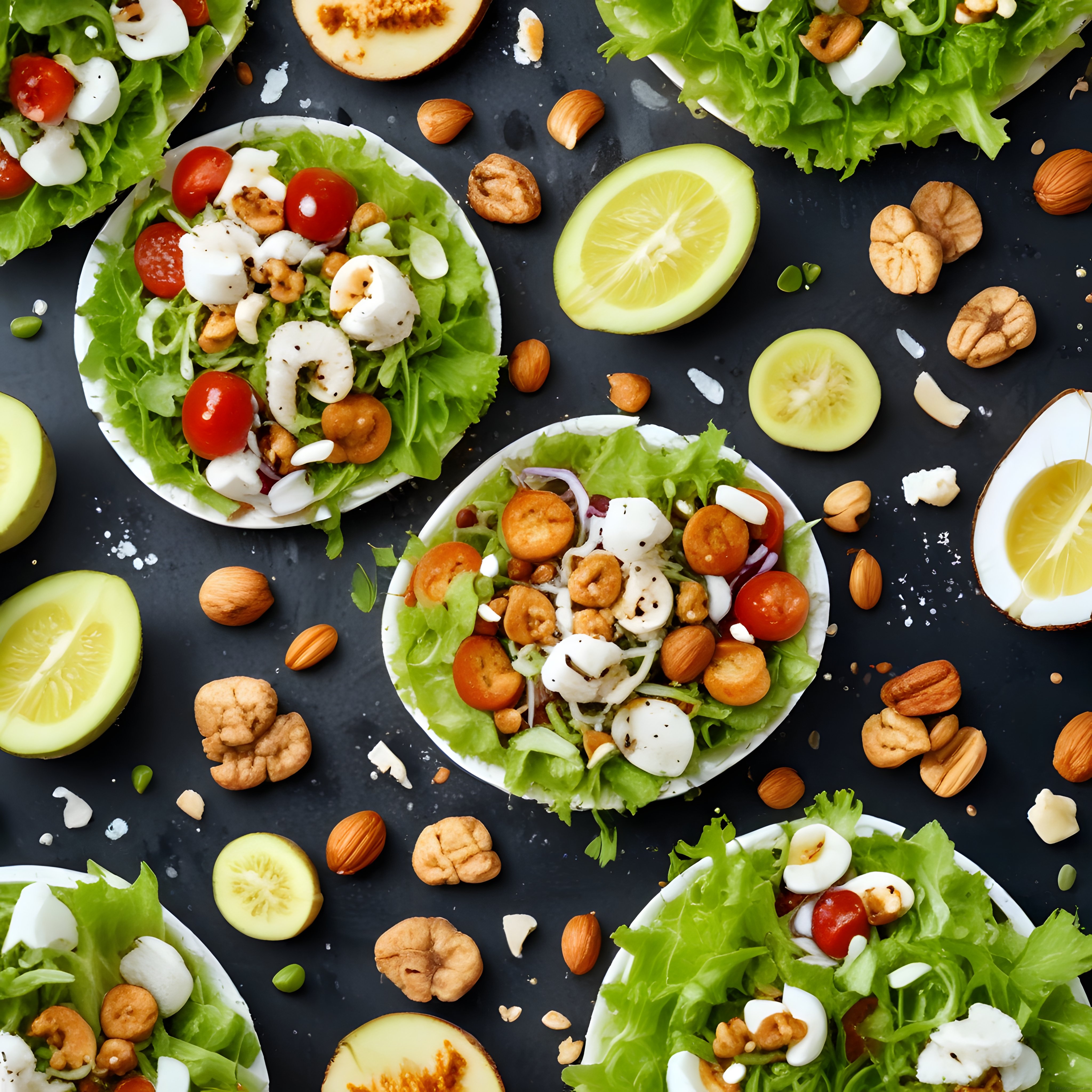 Ketojenik ve Sağlıklı Yaşam: Lor Peynirli Cevizli Yeşil Salata Kasesi
