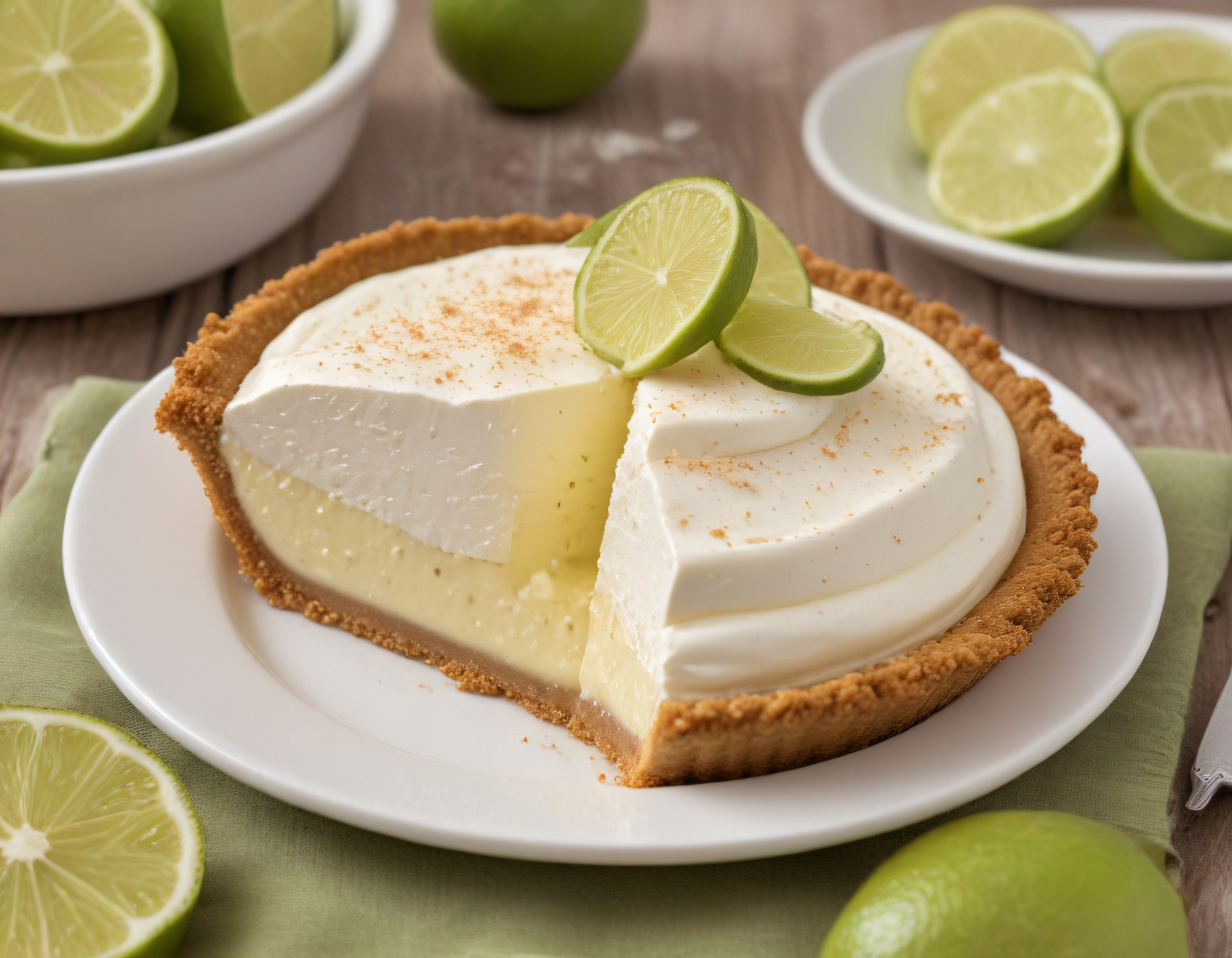 Key Lime Pie Tarifi: Kremalı Misket Limonlu Turta ve Bisküvi Tabanı