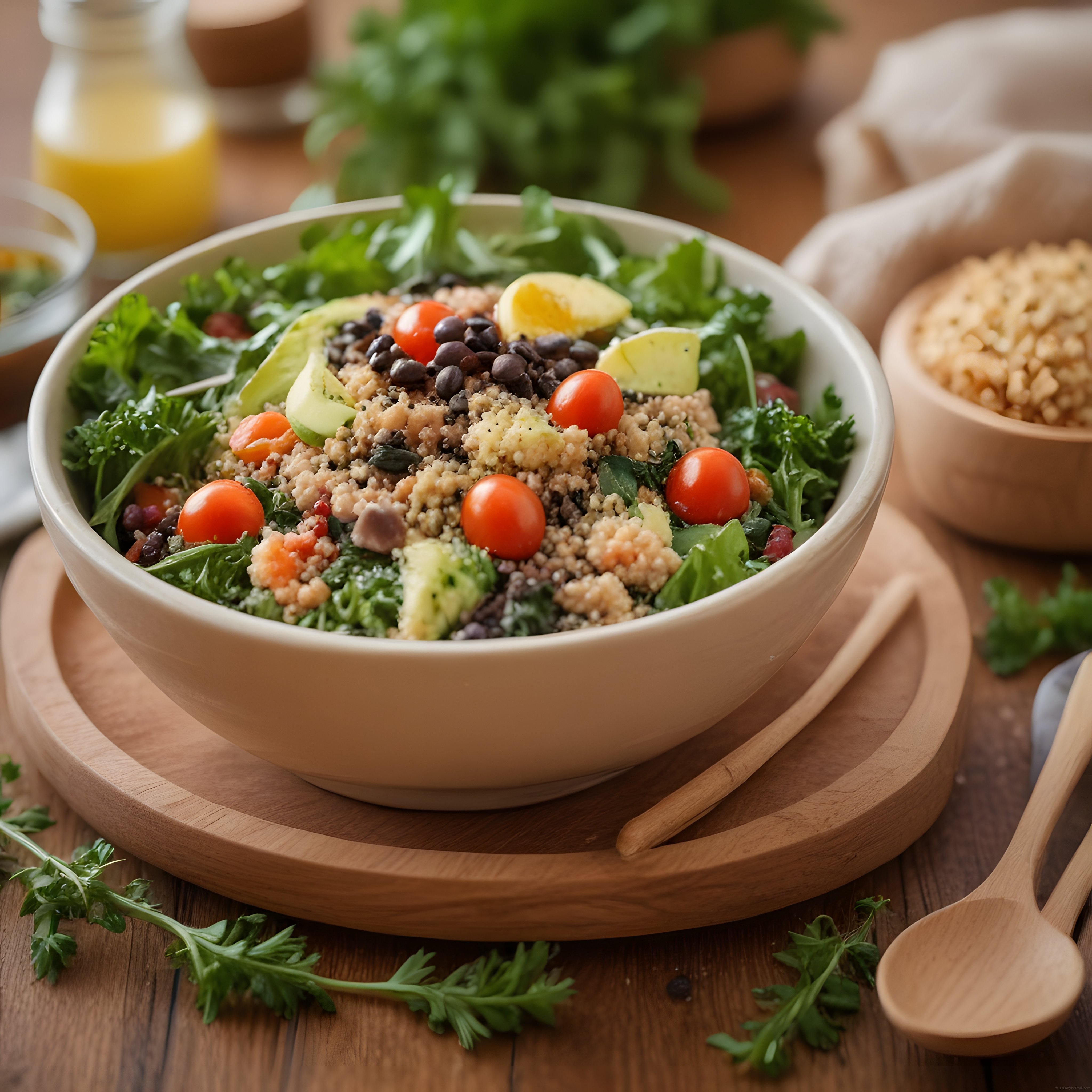 Kinoa ve Avokadolu Renkli Vegan Buda Kasesi: Sağlıklı Beslenme Konsepti