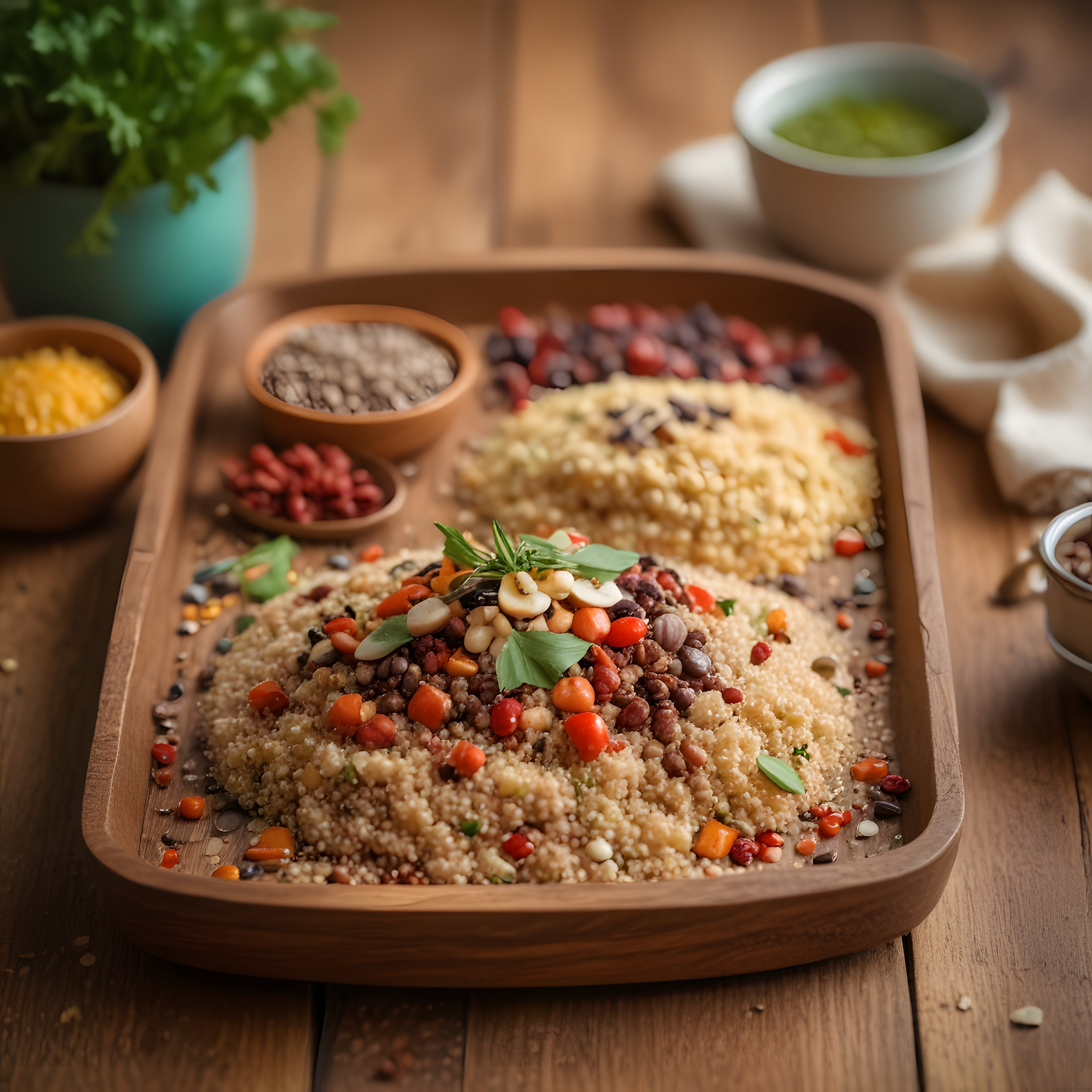 Kinoa ve Bakliyatlı Sağlıklı Kase: Renkli ve Besleyici Vegan Tabak