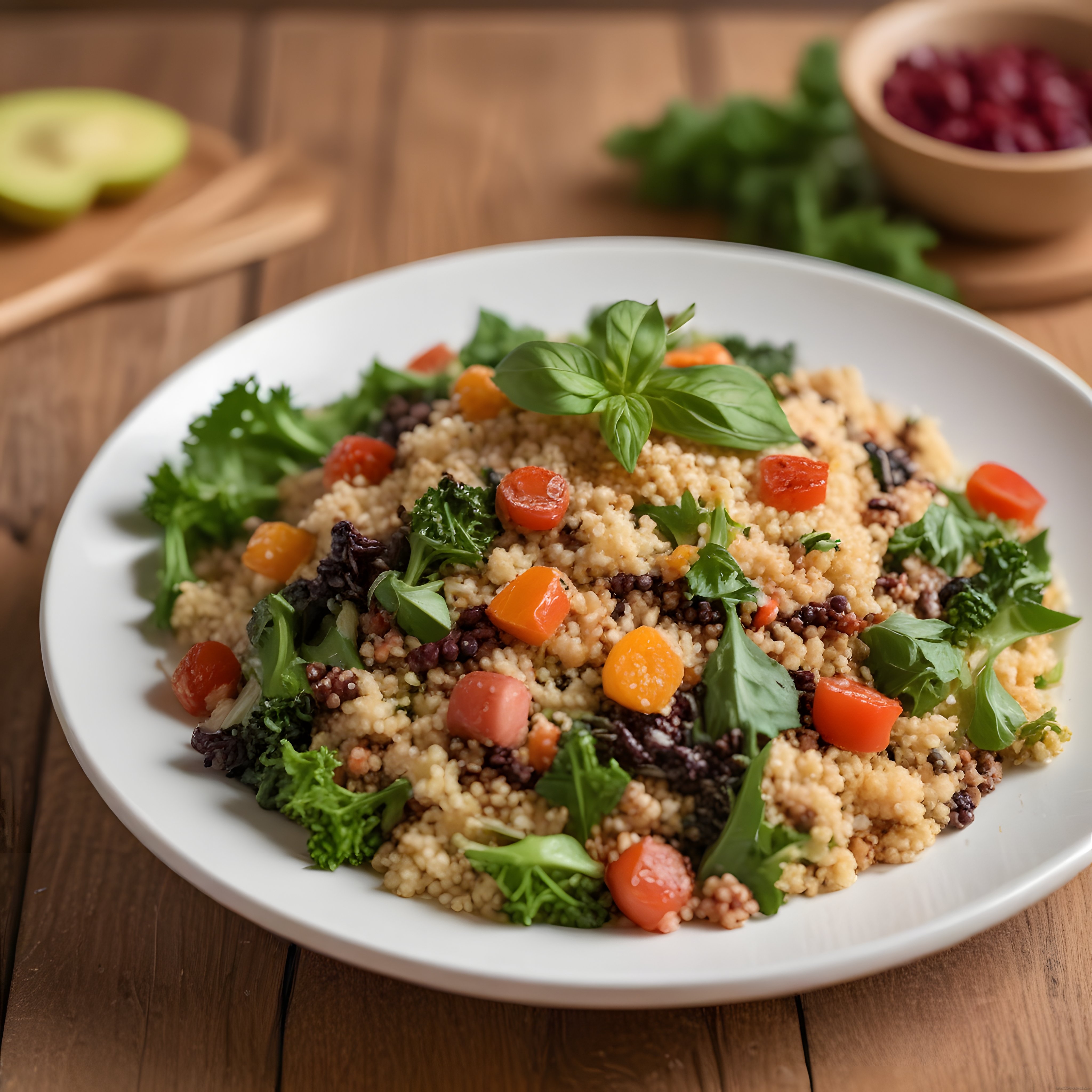 Kinoa ve Kuskuslu Yeşil Salata Kasesi: Besleyici ve Renkli Tarif