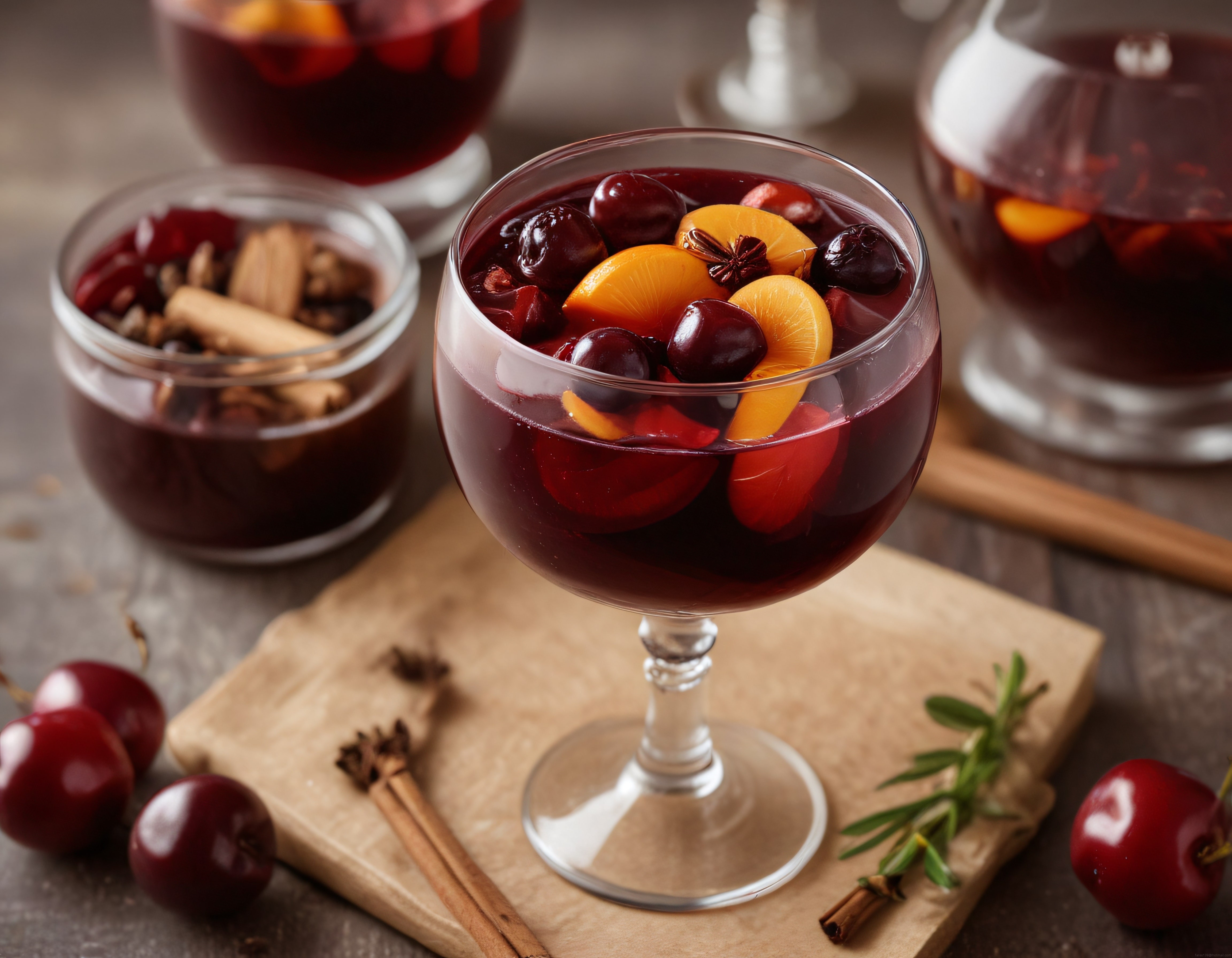 Kiraz ve Portakallı Sangria Tarifi: Ev Yapımı Baharatlı Kış Kokteyli