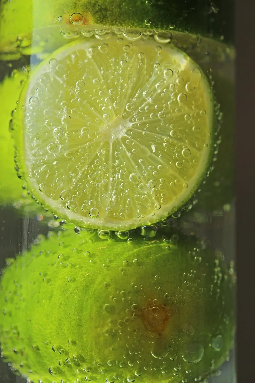 Kireç limonu dilimi - yaz içeceği makro