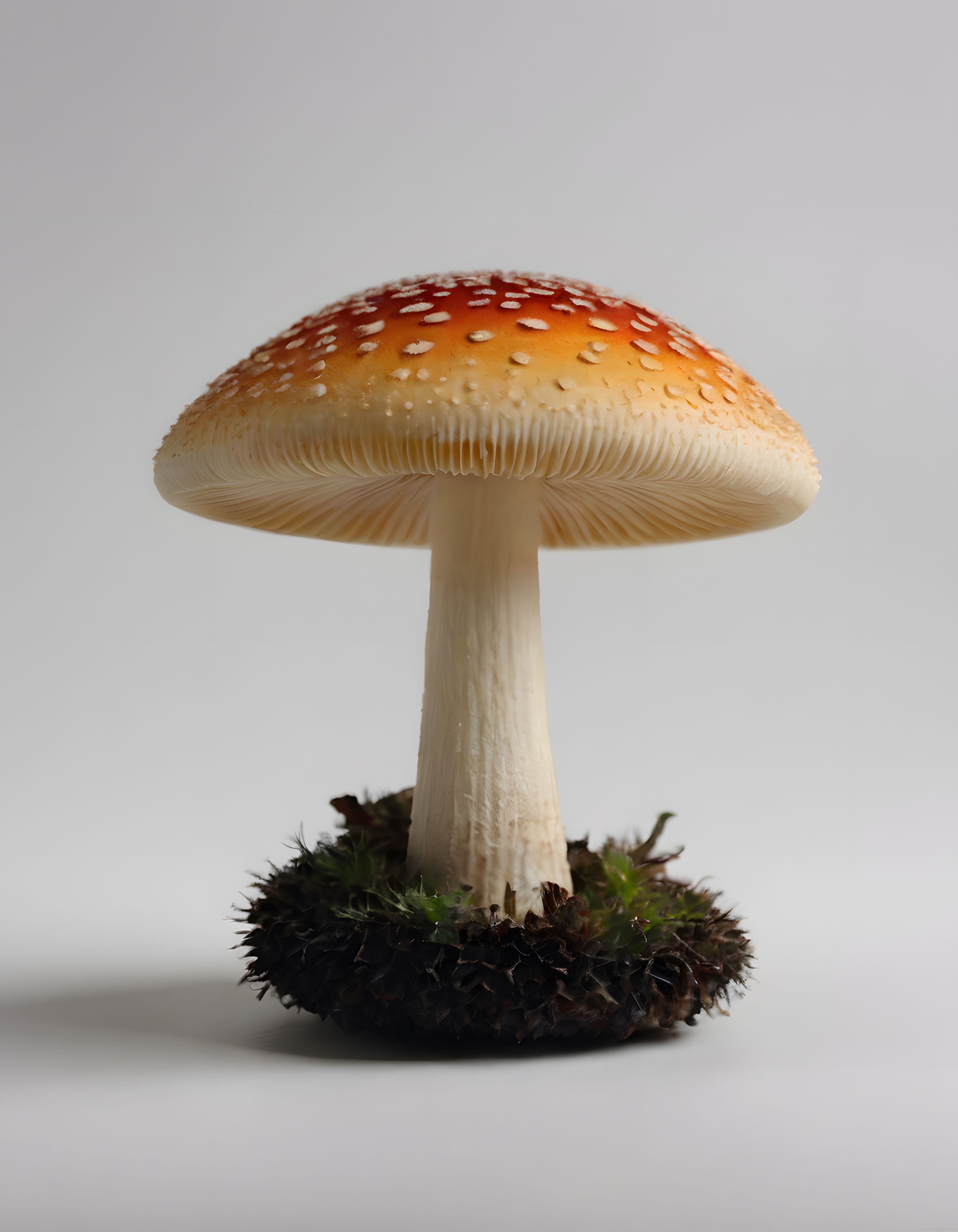 Kırmızı Beyaz Benekli Şapkalı Amanita Muscaria Mantarı Makro Fotoğraf