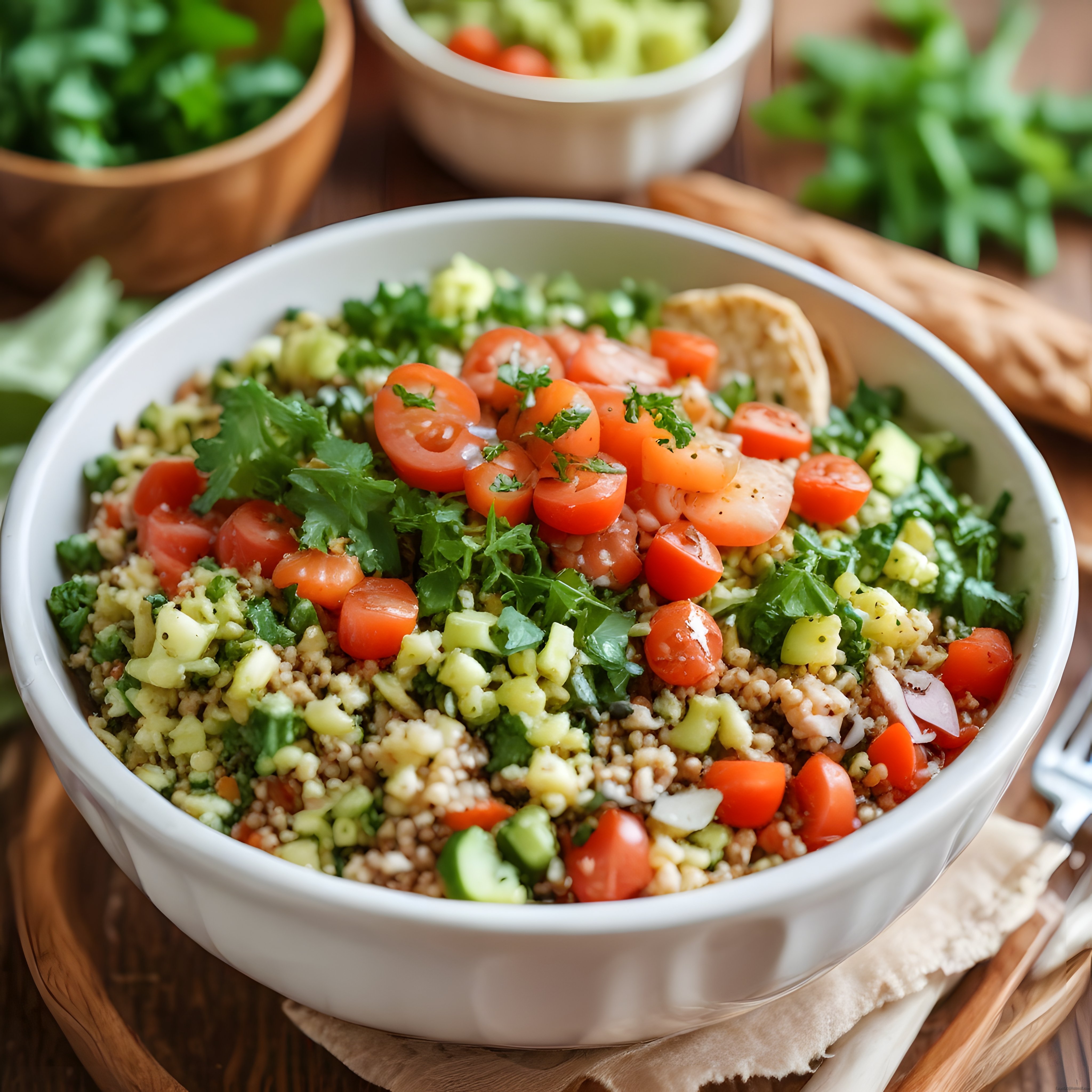 Kırmızı Domates ve Salatalık ile Serinletici Bulgur Salatası Tarifi