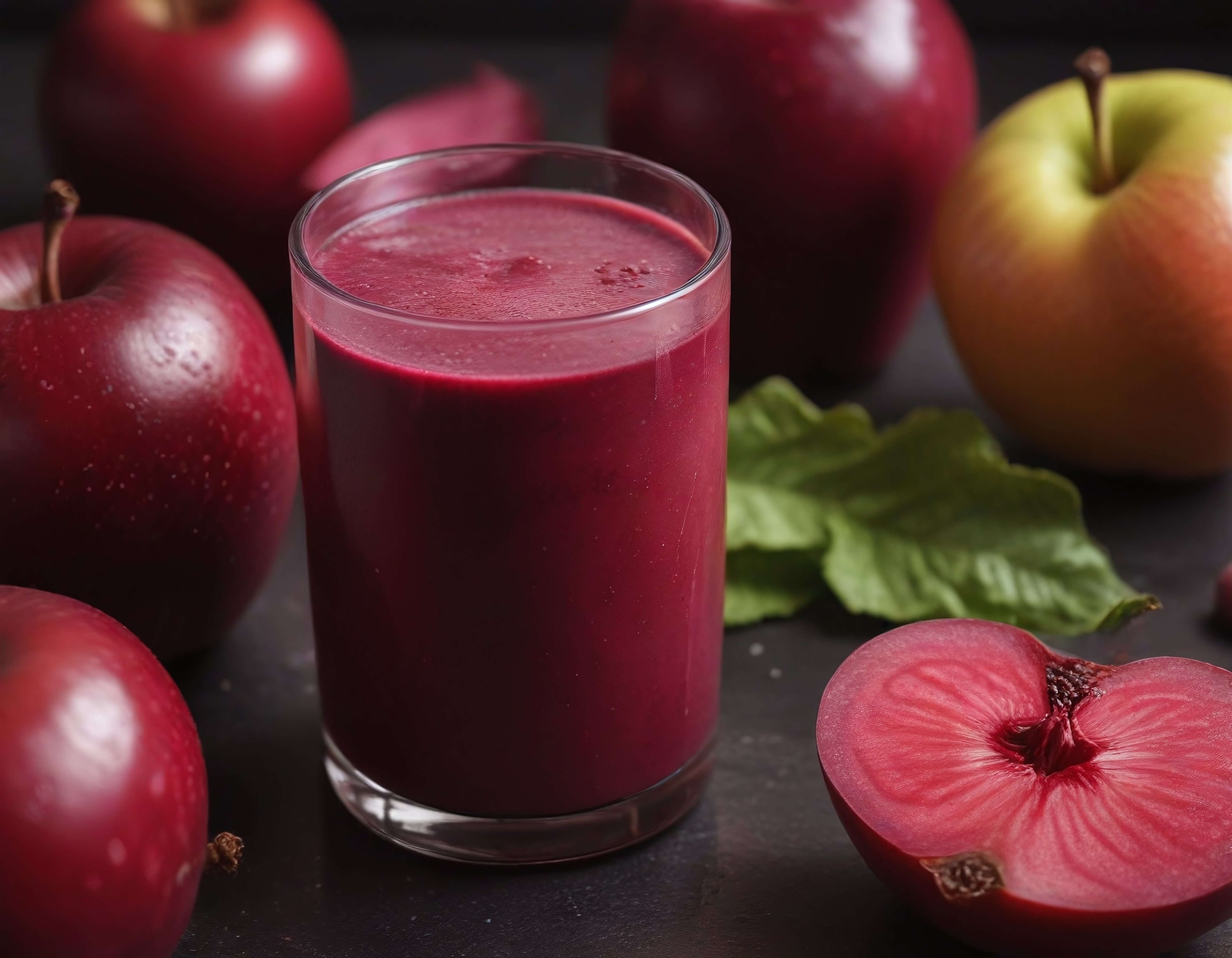 Kırmızı Elma ve Pancarlı Sağlıklı Detoks Suyu: Taze Meyve Smoothie Görseli
