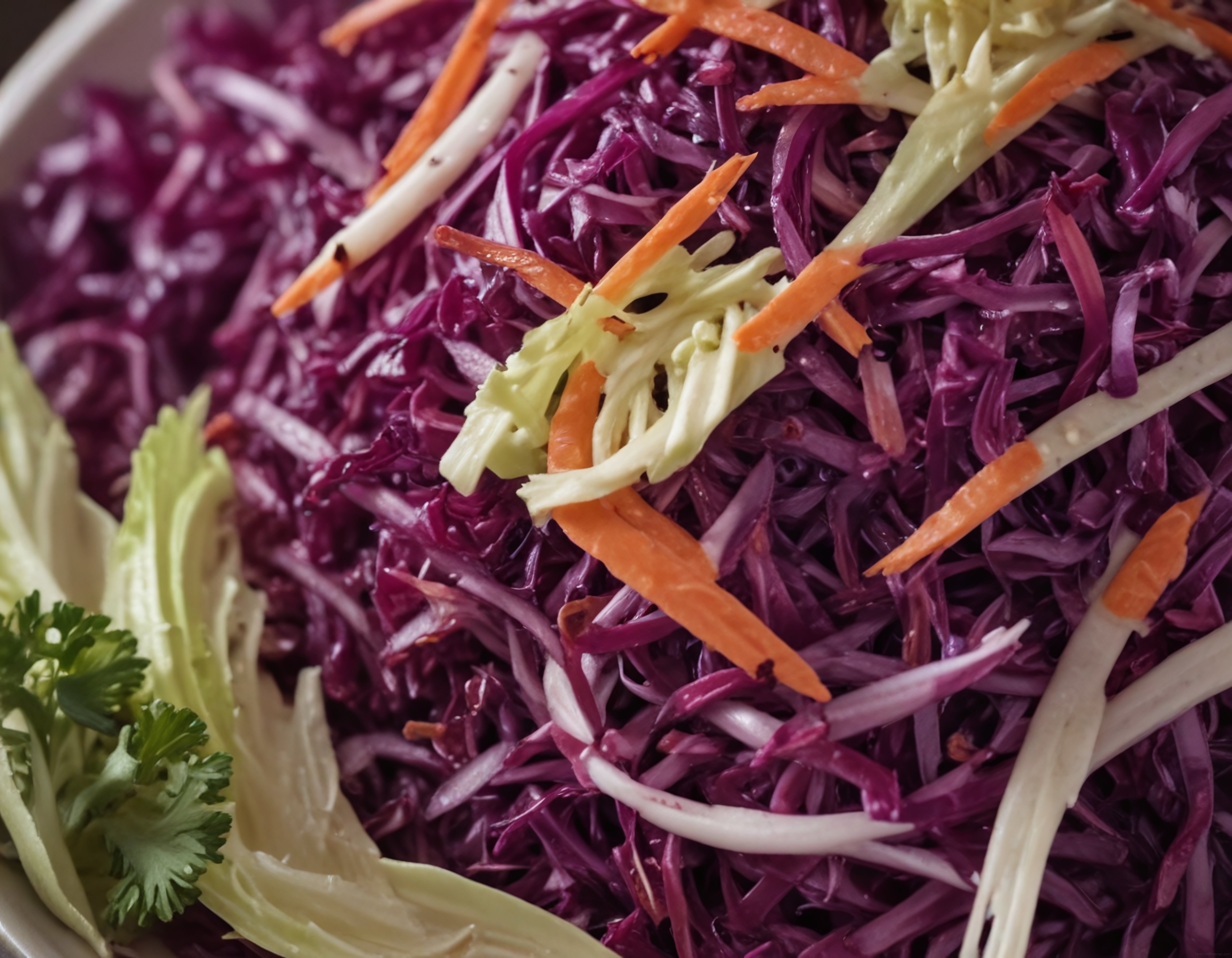 Kırmızı Lahana Salatası: Havuç ve Kerevizli Renkli Coleslaw Tarifi