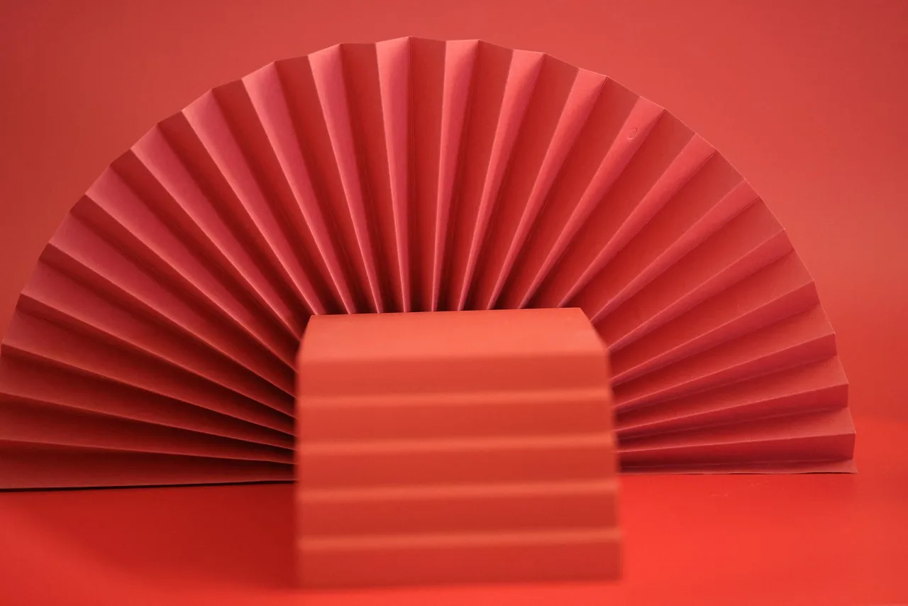 Kırmızı origami duvar kağıdı - modern Çin stili