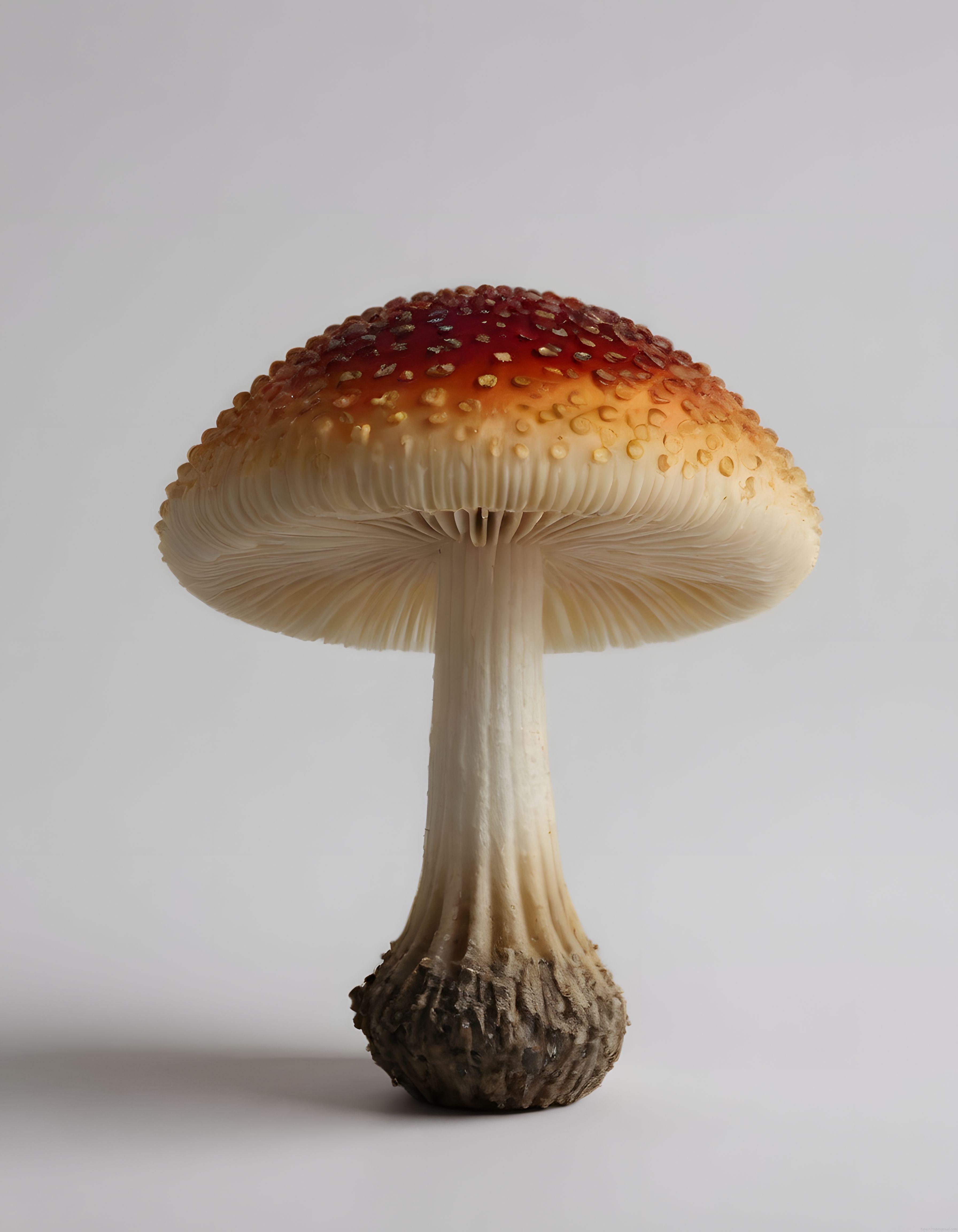 Kırmızı Şapkalı Amanita Muscaria Mantarı Makro Stüdyo Fotoğrafı