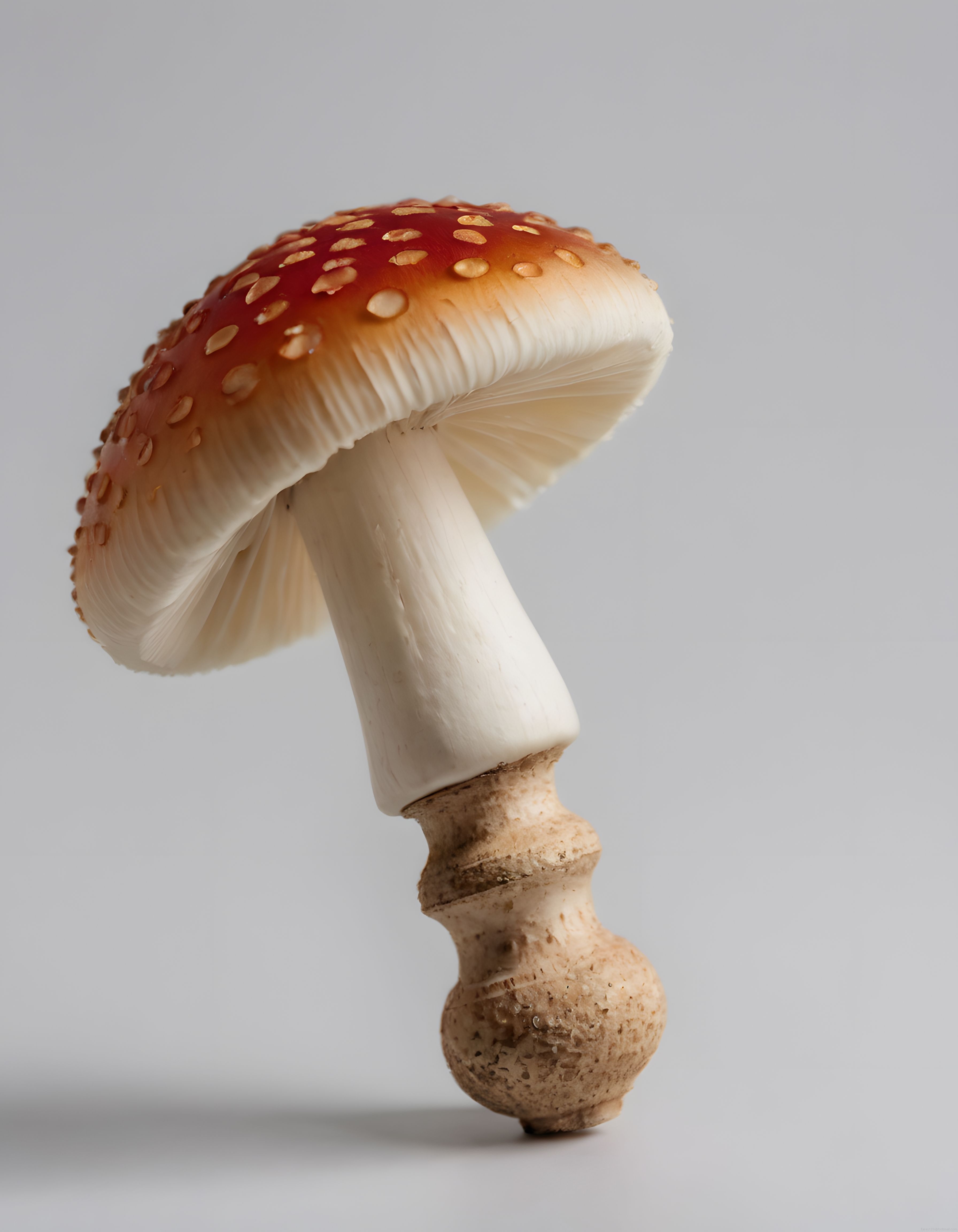 Kırmızı Şapkalı Amanita Muscaria Mantarının Stüdyo Makro Çekimi