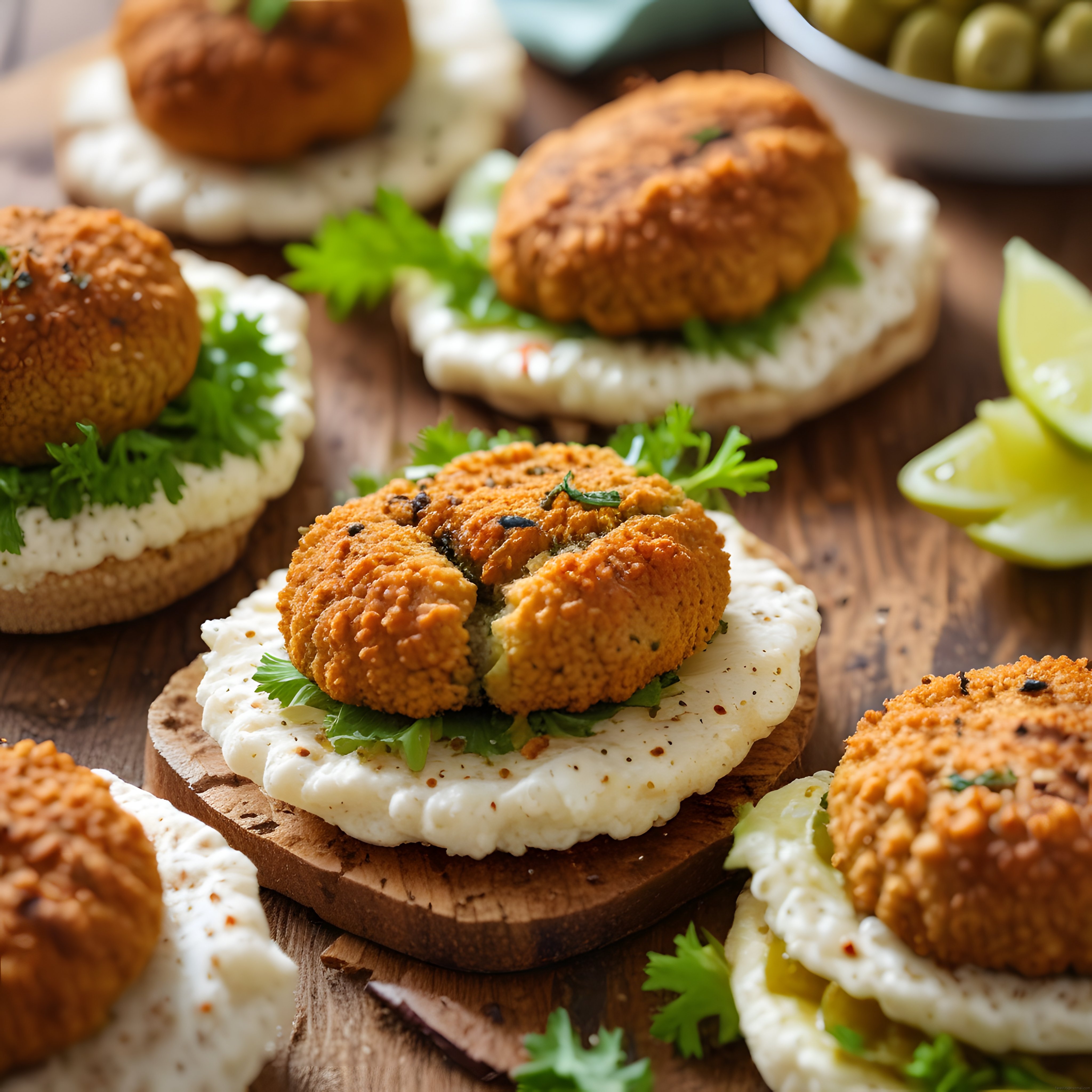 Kıtır Falafel Topları ve Tahin Soslu Mini Sandviçlerle Orta Doğu Esintisi