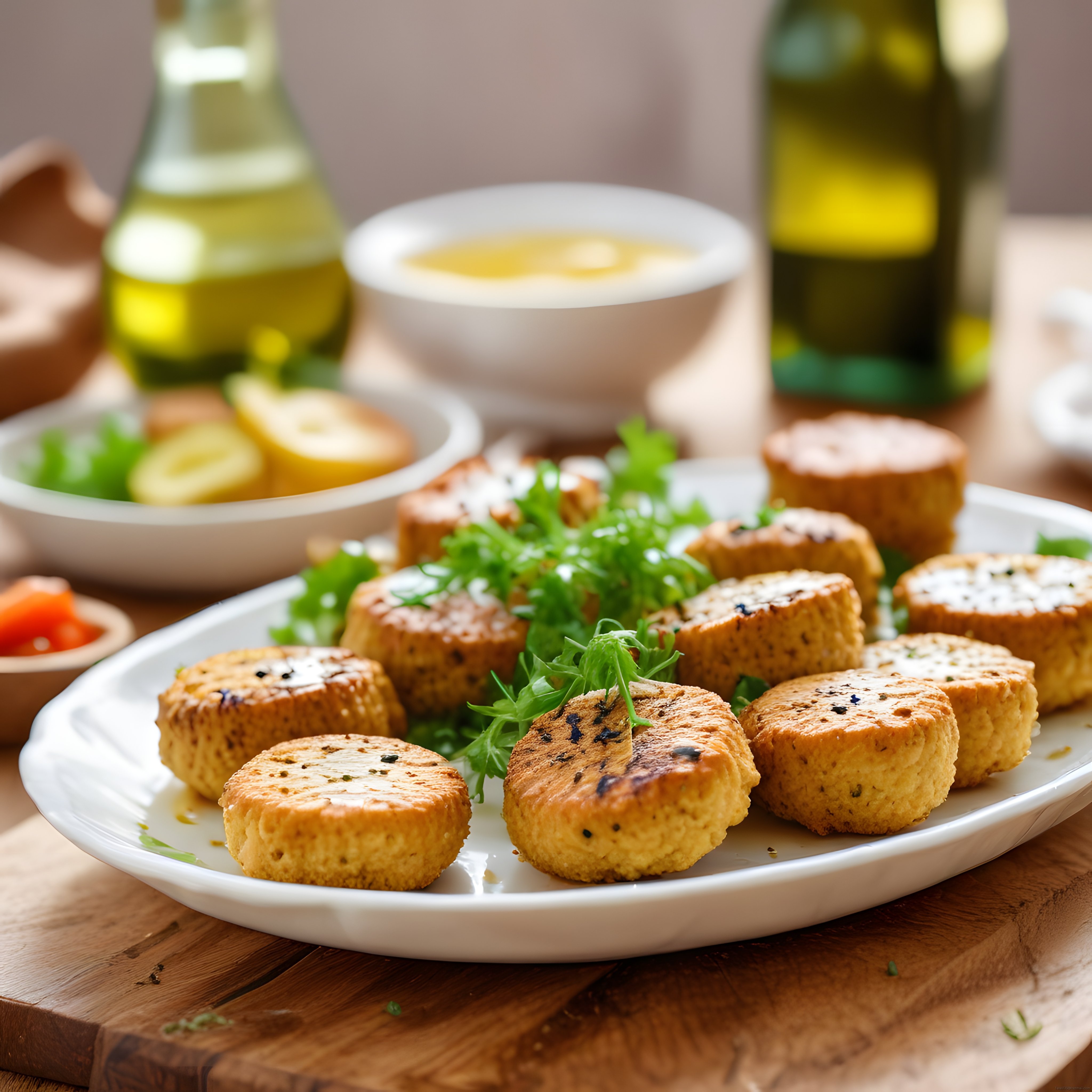 Kıtır Kabuklu Izgara Peynir Köftesi ve Ev Yapımı Zeytinyağlı Limon Sosu