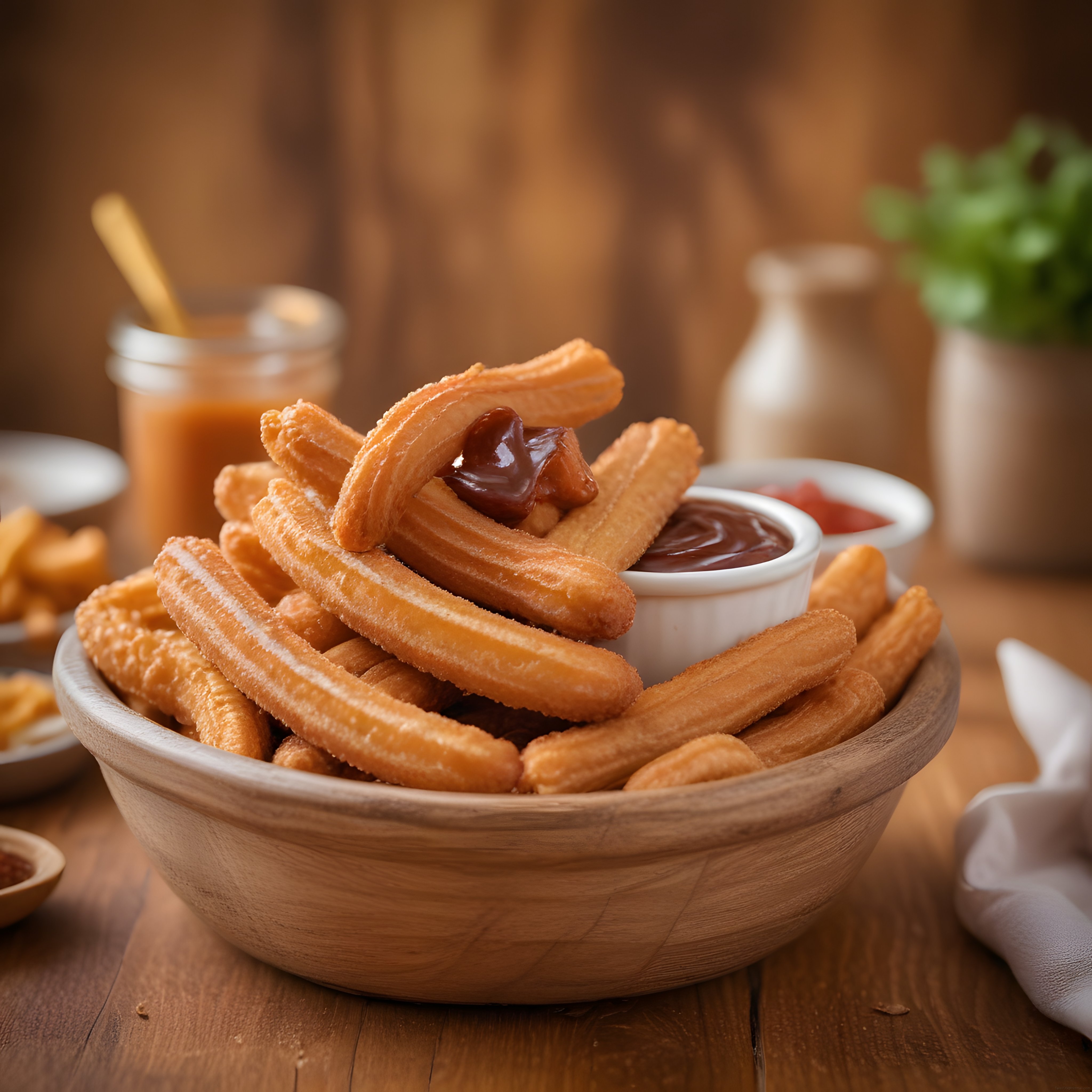Kıtır Kıtır Churros ve Ev Yapımı Çikolata Sosuyla Muhteşem Tatlı Sunumu