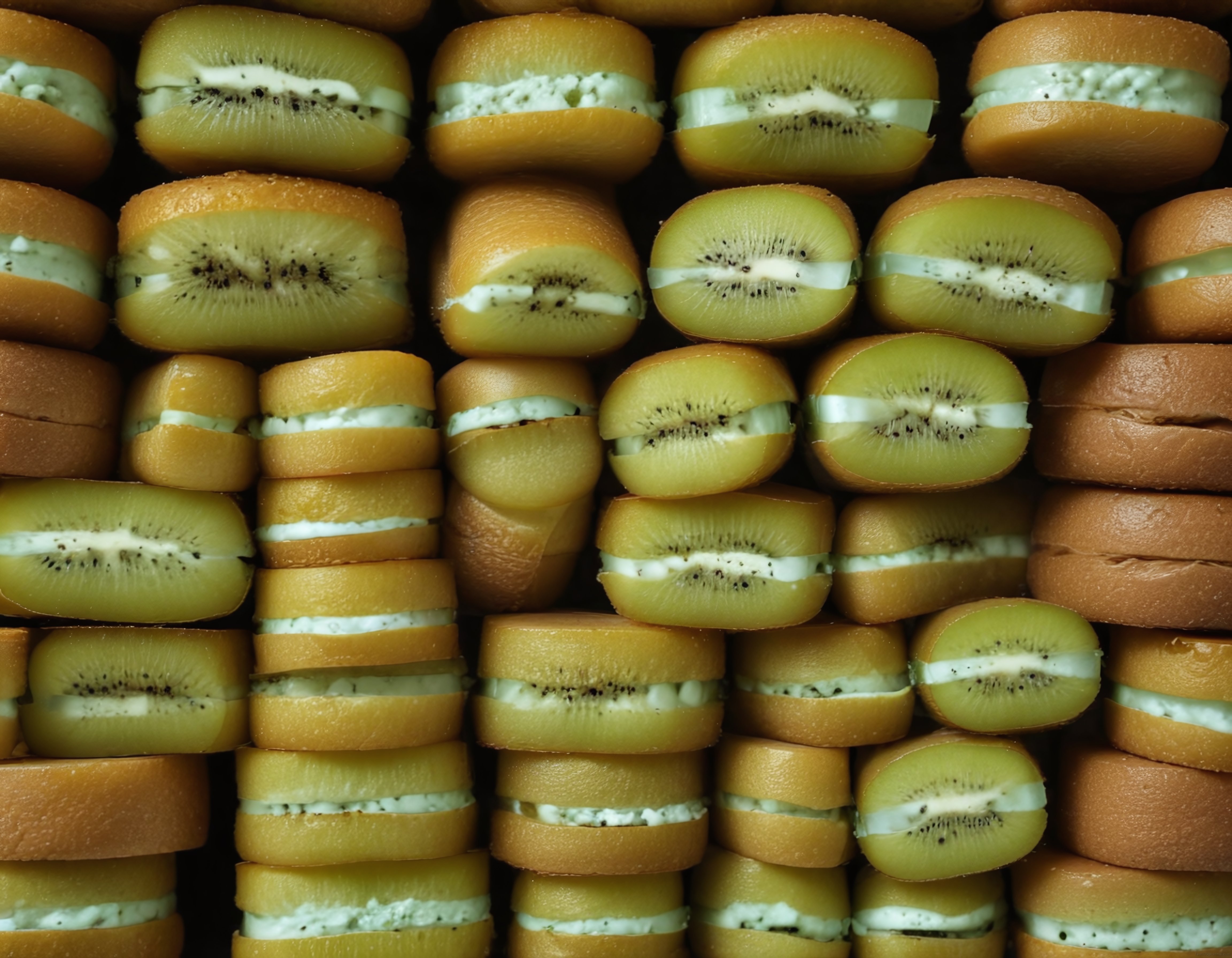 Kivili Mini Bagel Dilimleri ve Krema Dolgulu Ekmeklerle Kahvaltı Keyfi