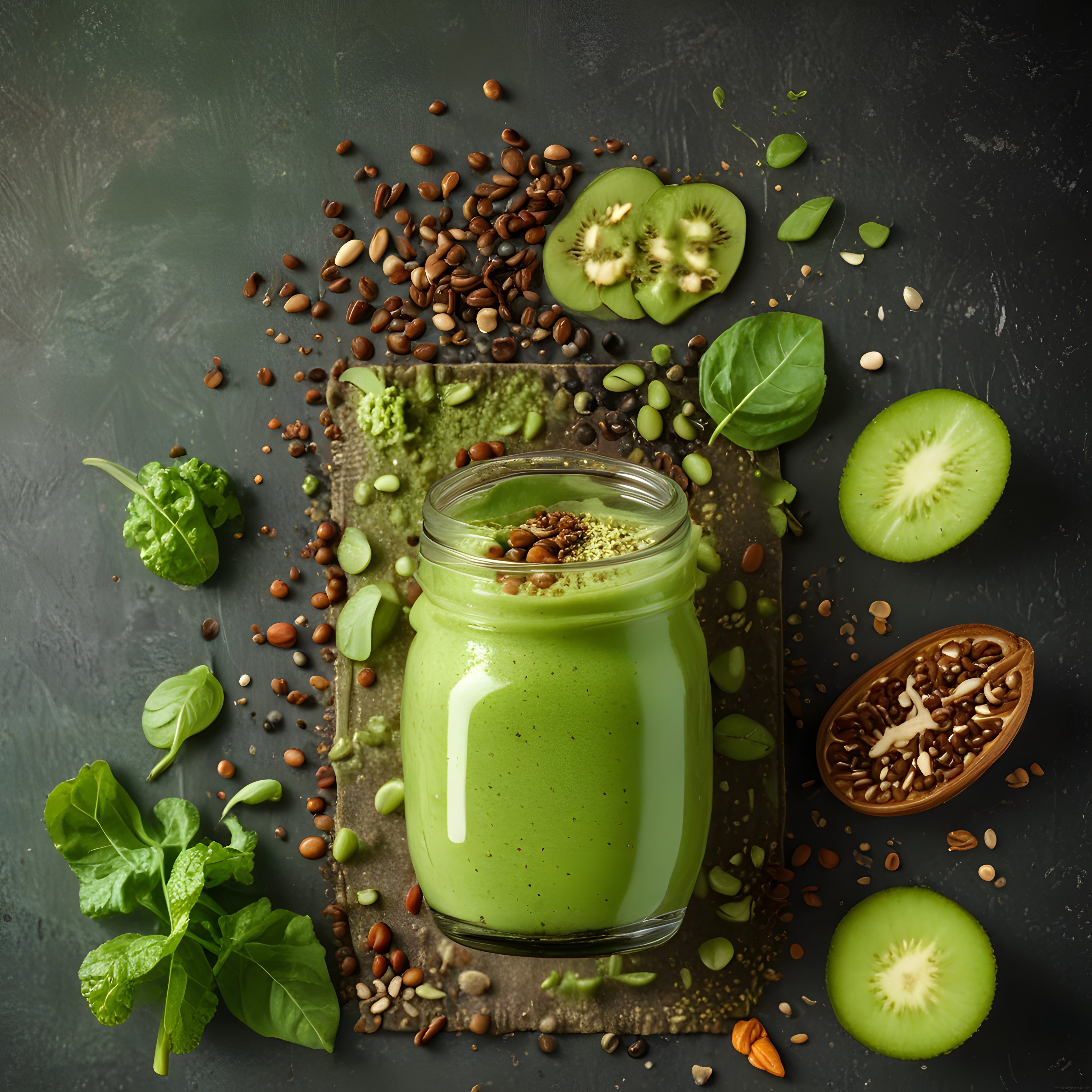 Kivili ve Yeşil Yapraklı Detoks Smoothie: Sağlıklı Beslenme ve Enerji