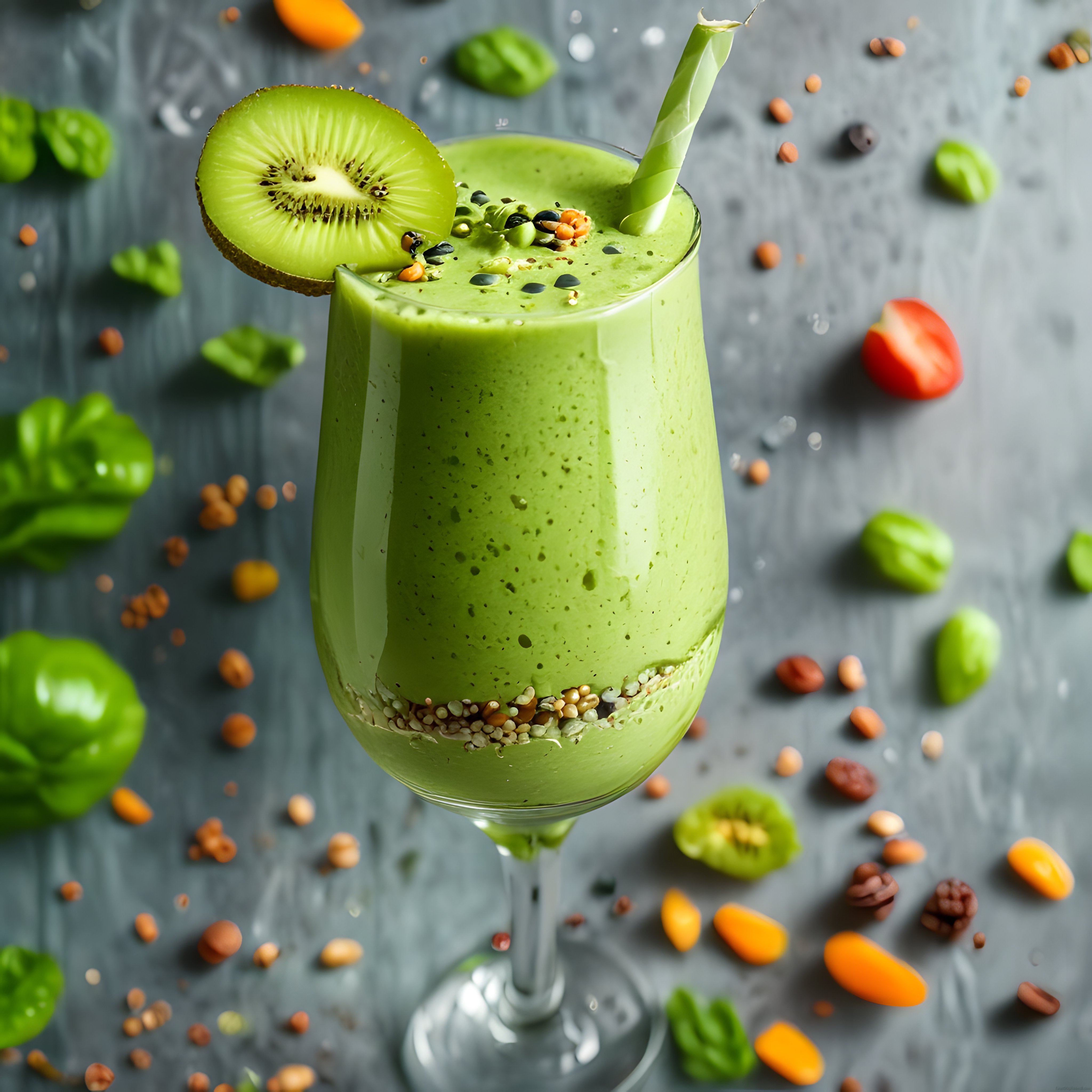 Kivili Yeşil Detoks Smoothie Tarifi: Sağlıklı ve Enerji Veren Ev Yapımı İçecek