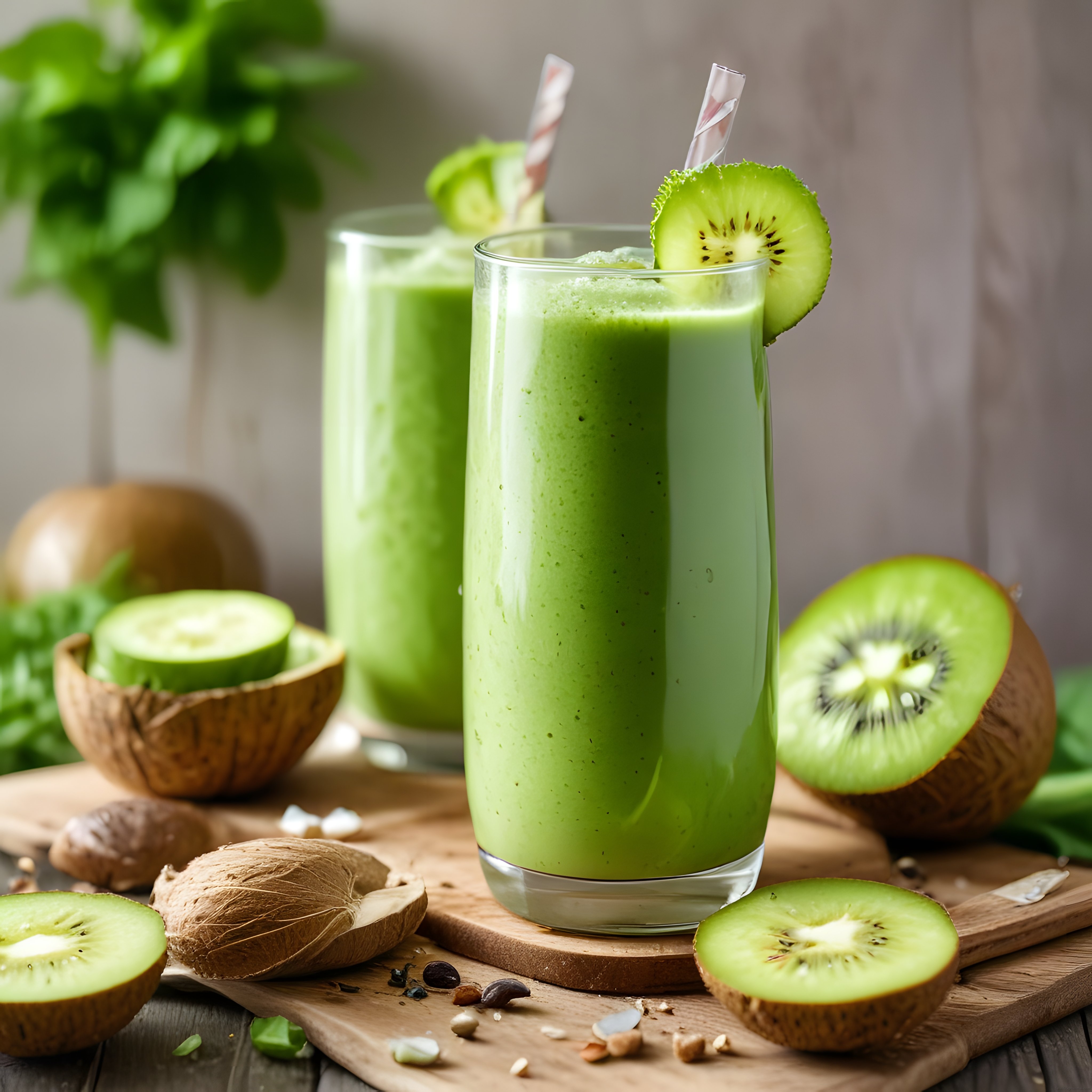 Kivili Yeşil Detoks Smoothie Tarifi: Sağlıklı ve Ferahlatıcı Kahvaltı İçeceği