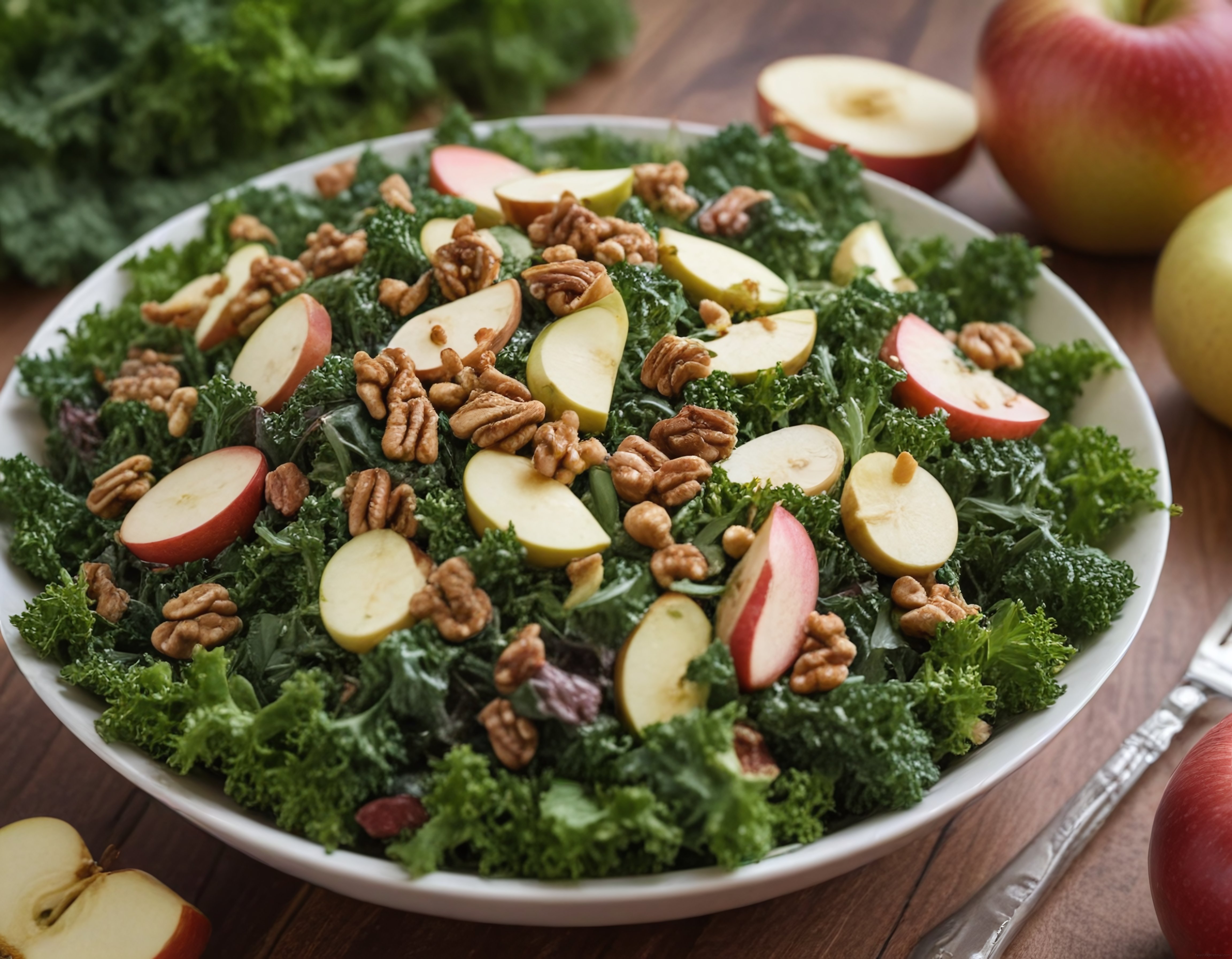 Kıvırcık Lahana Salatası: Elma ve Cevizli Sağlıklı Salata Tarifi