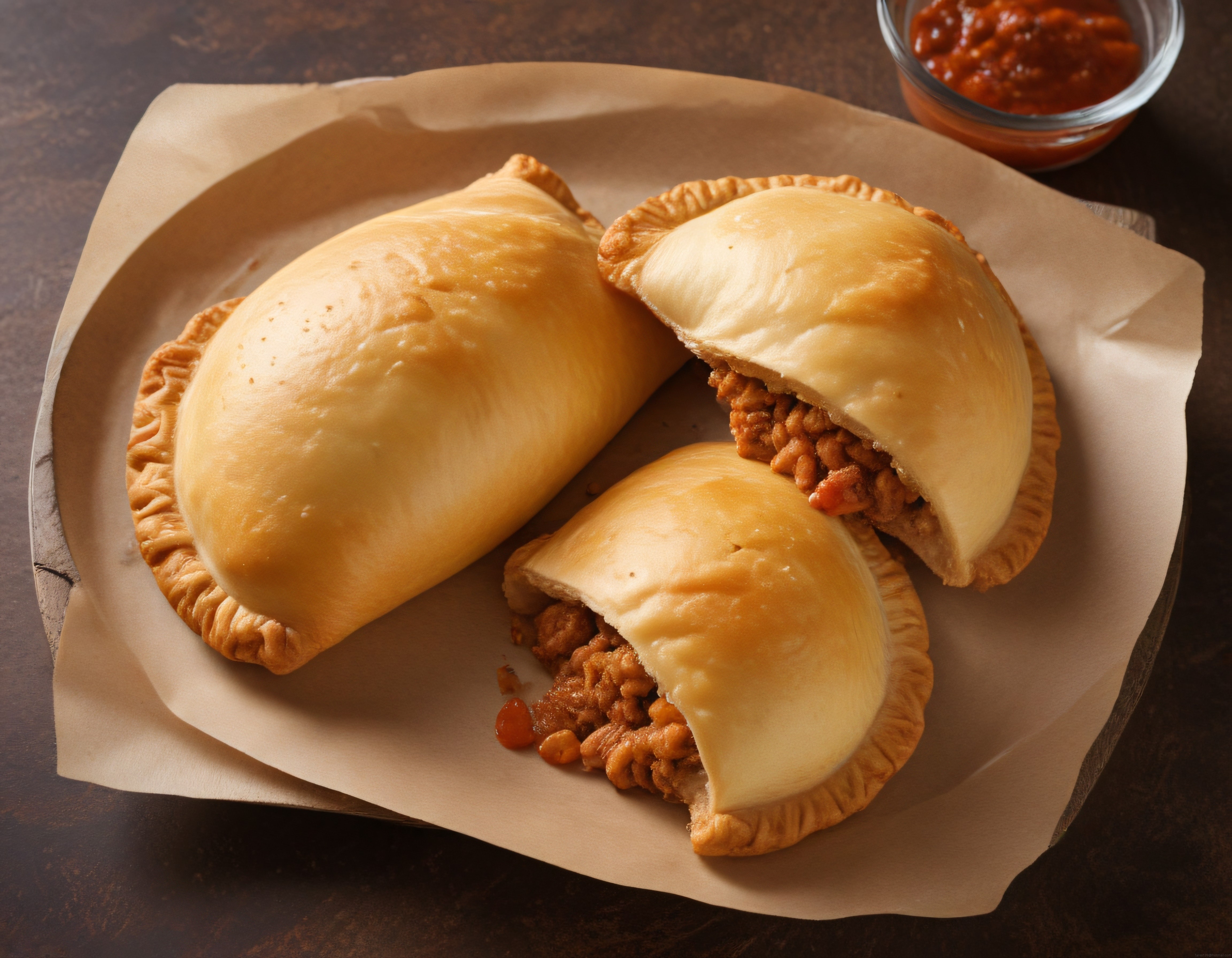 Kıymalı Ev Empanada Tarifi: Çıtır Börek ve Dip Sos Sunumu