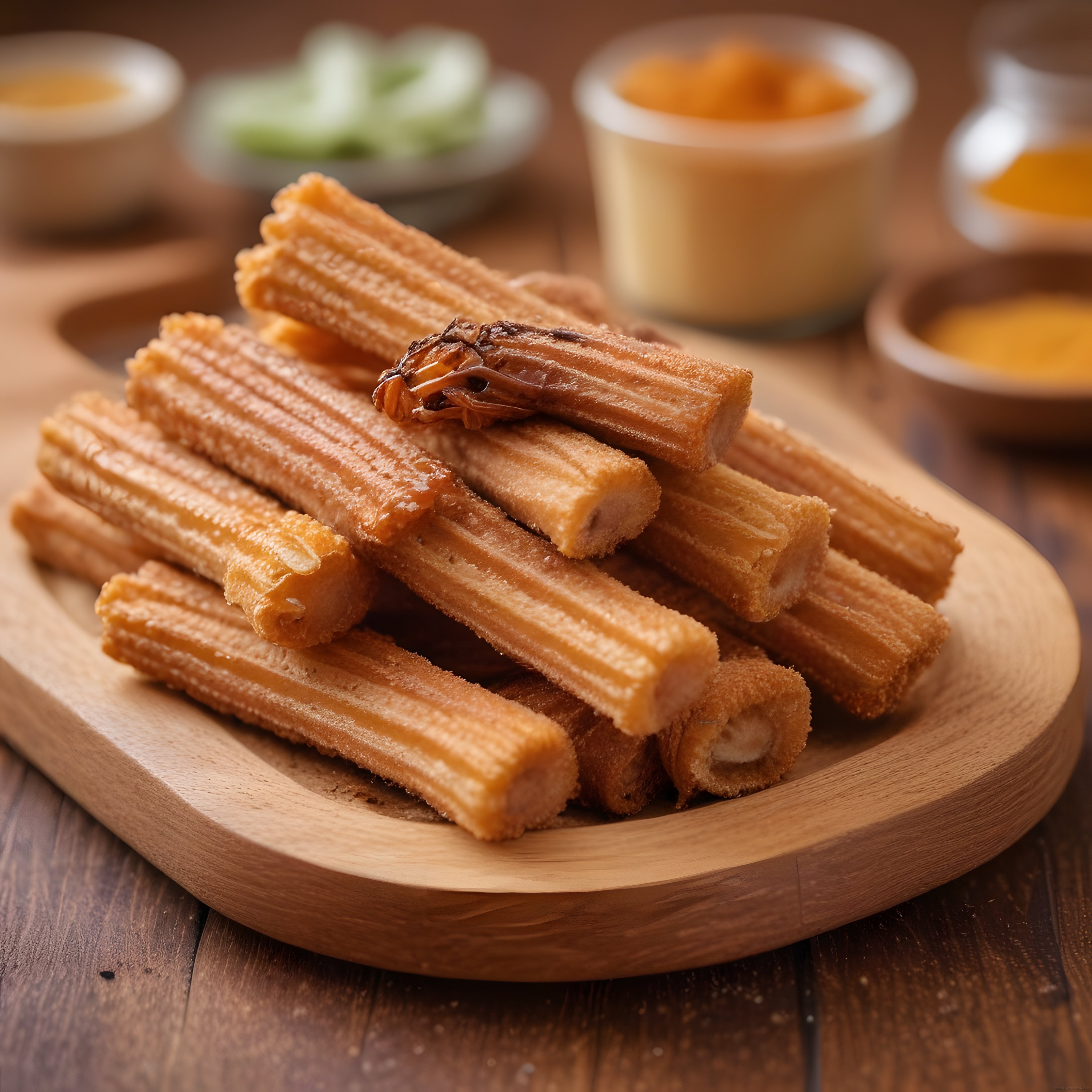 Kızarmış churrolar çikolata sosuyla sunuluyor, tatlı krizine enfes bir çözüm