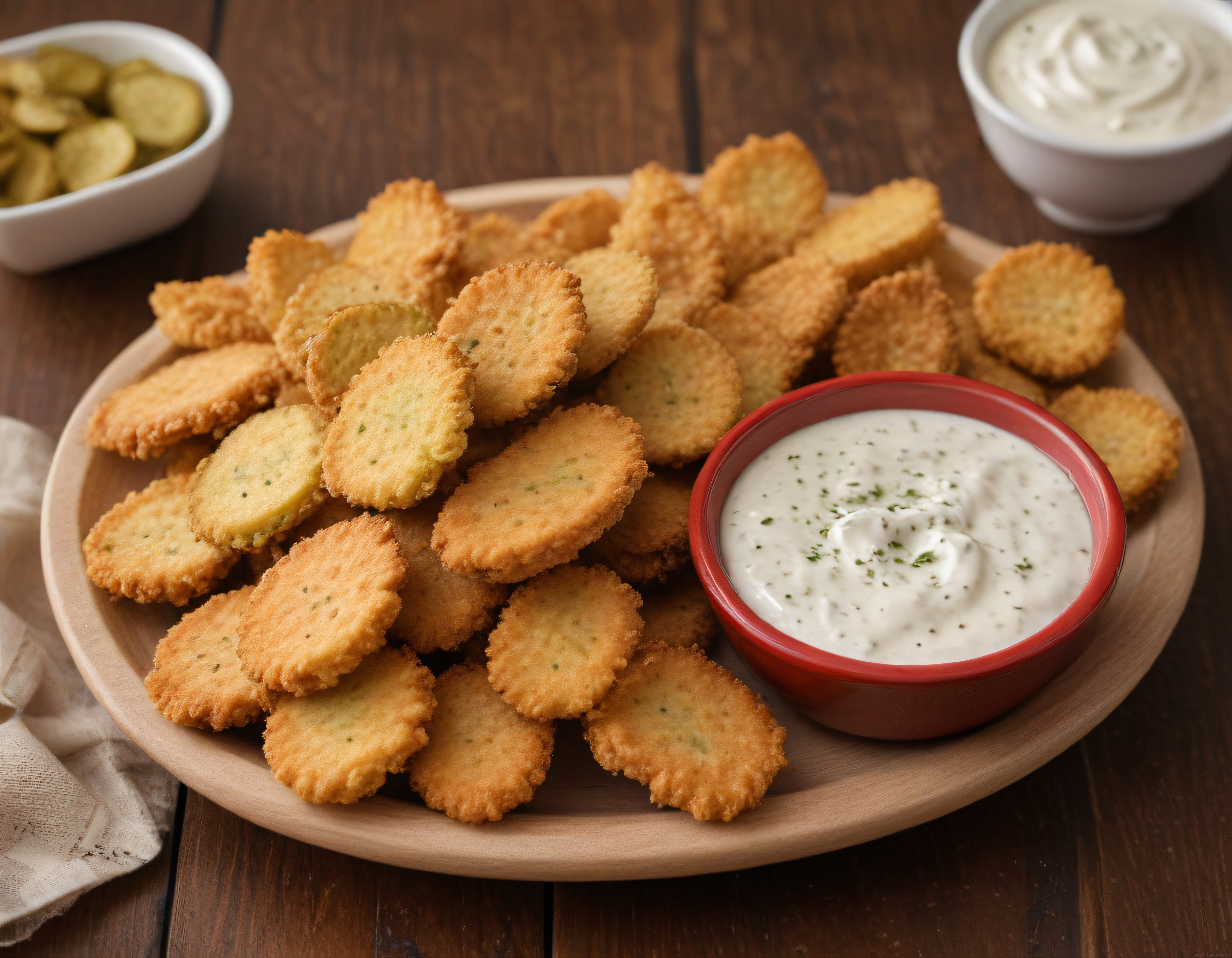Kızarmış Çıtır Turşu Dilimleri ve Ranch Soslu Pratik Atıştırmalık Tarifi