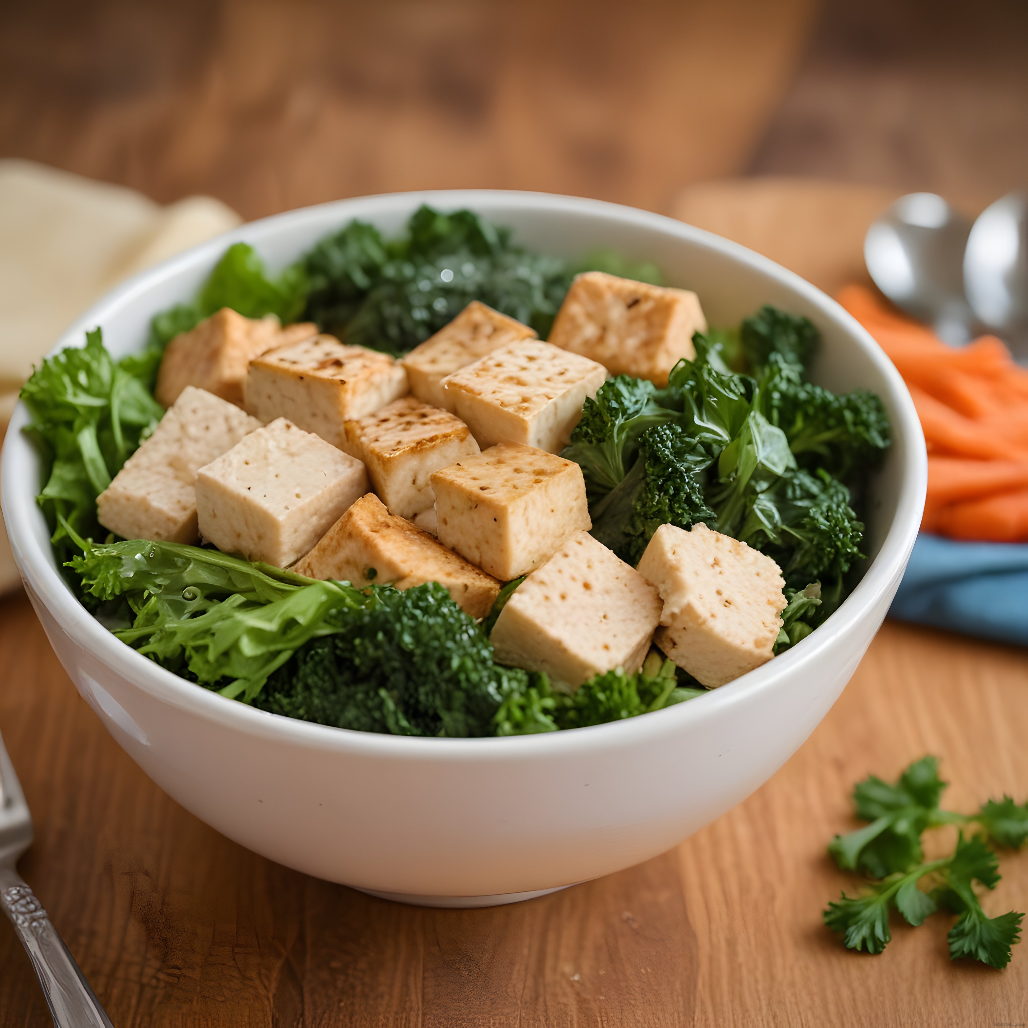 Kızarmış Tofu ve Brokoli ile Ev Yapımı Sağlıklı Vegan Kase Tarifi