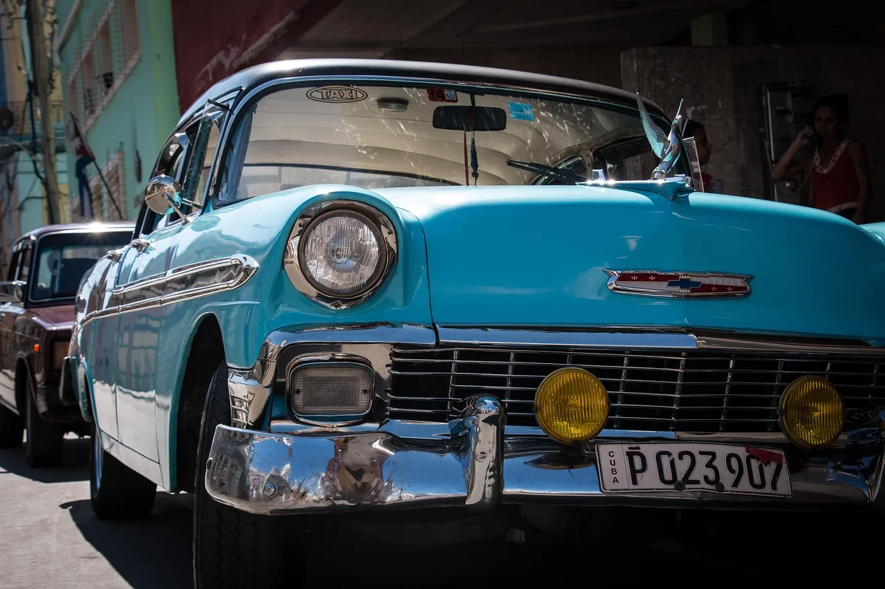 Klasik Chevrolet araba fotoğrafı vintage Havana modeli