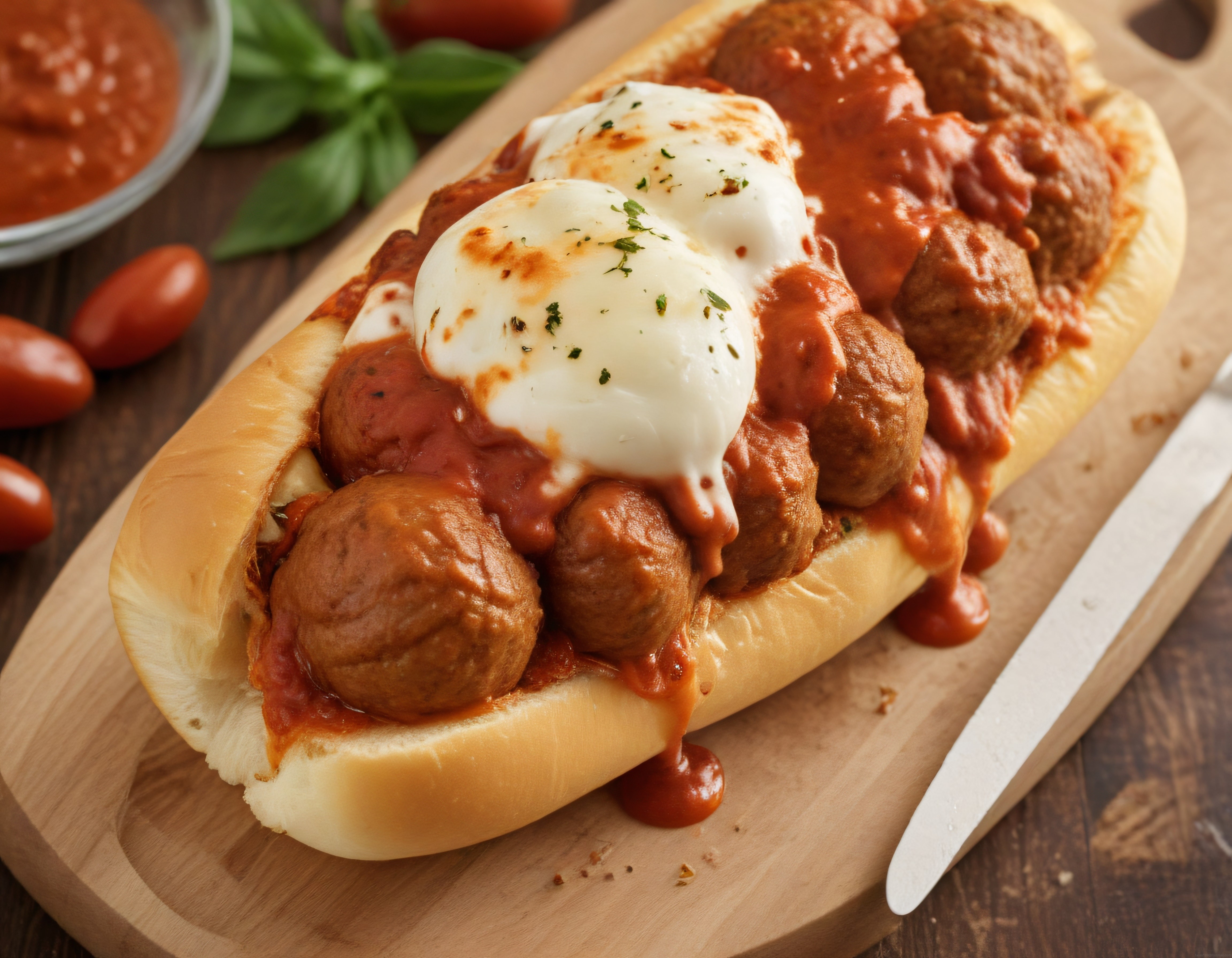 Köfte Sandviç: Erimiş Mozzarella Peyniri ve Domates Soslu İtalyan Tarifi
