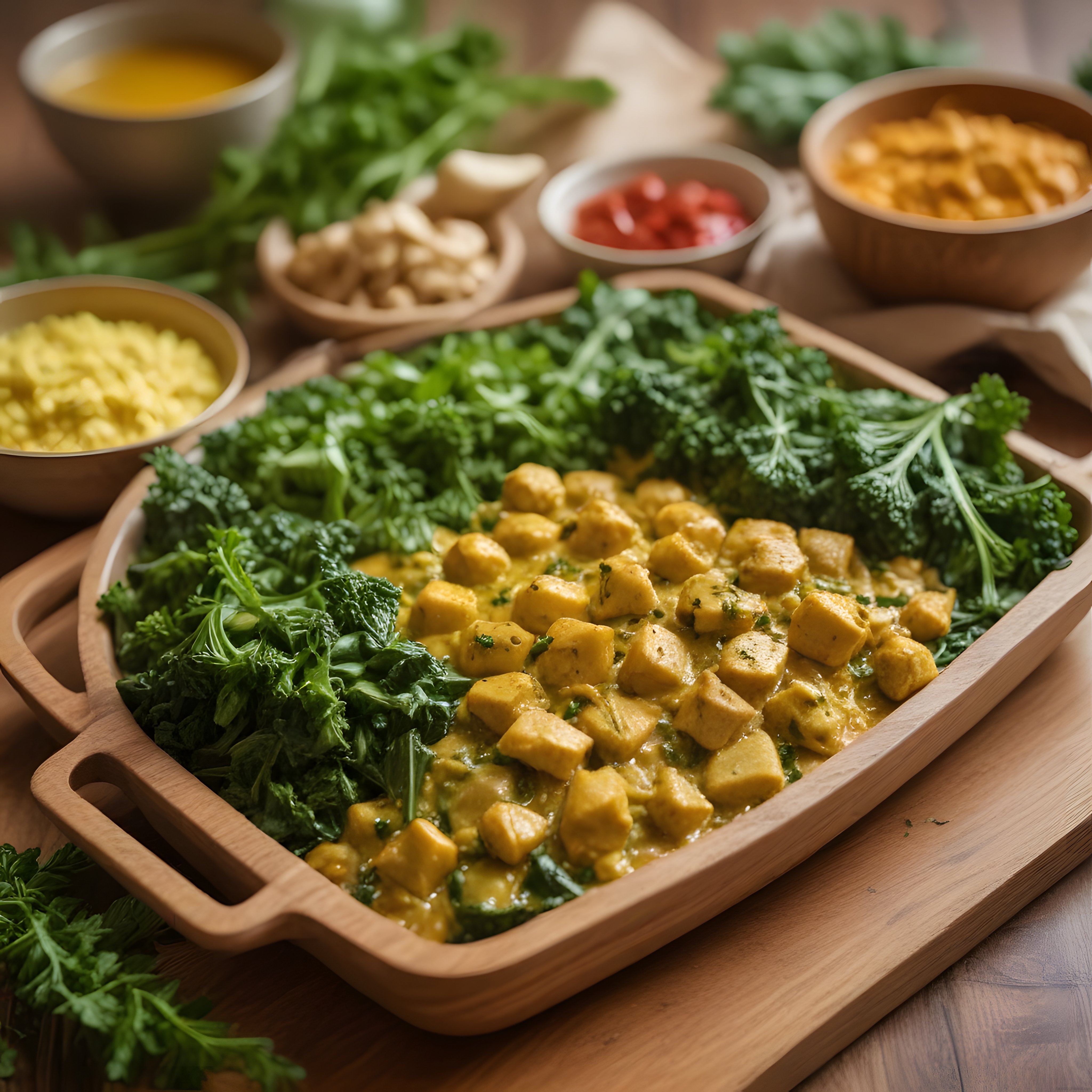 Körili Tofu ve Taze Kale Yatağı: Sağlıklı Vegan Yemek Tarifi