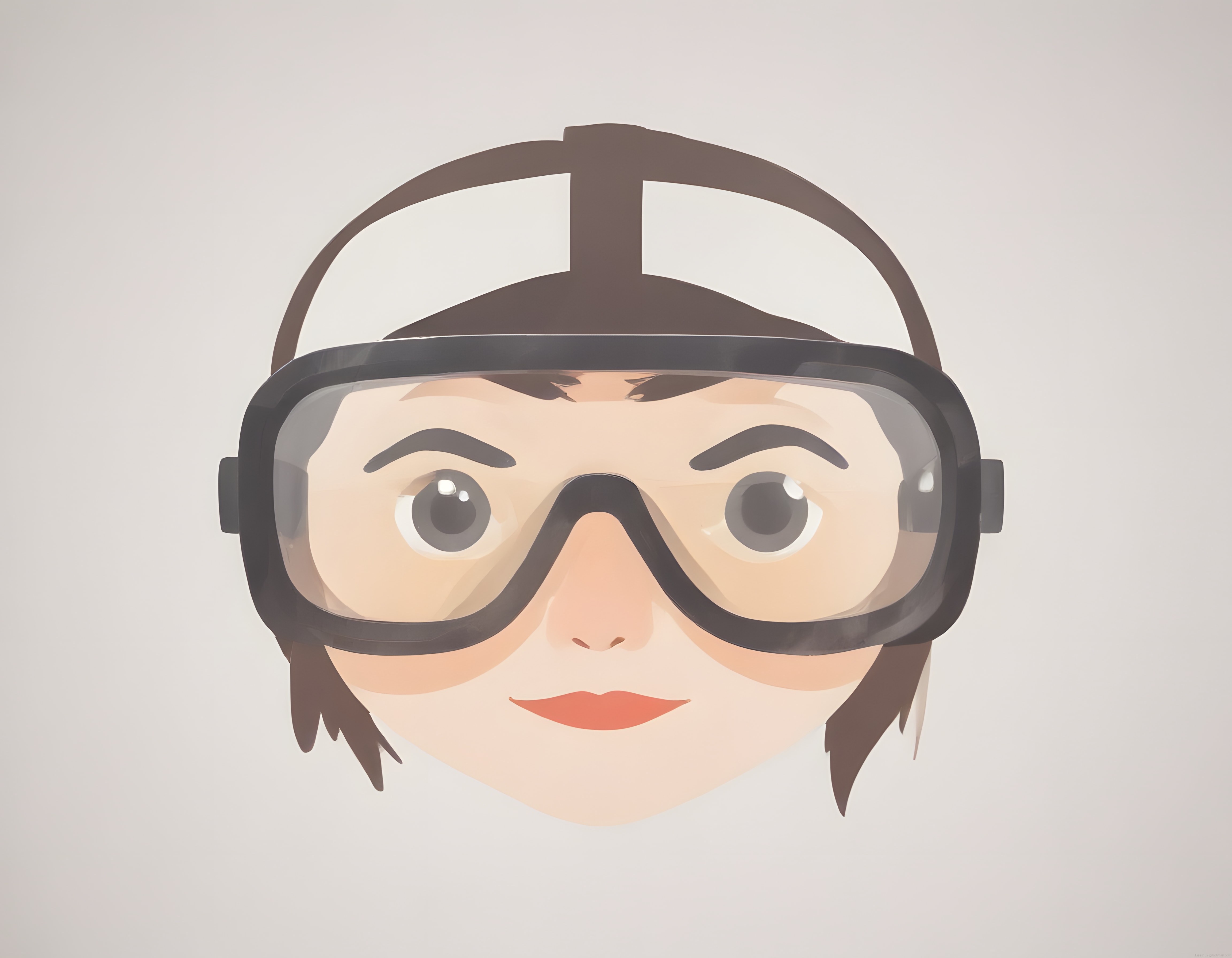 Koruyucu Gözlük ve Şapkalı Stilize 3D Karakter Avatar Çizimi